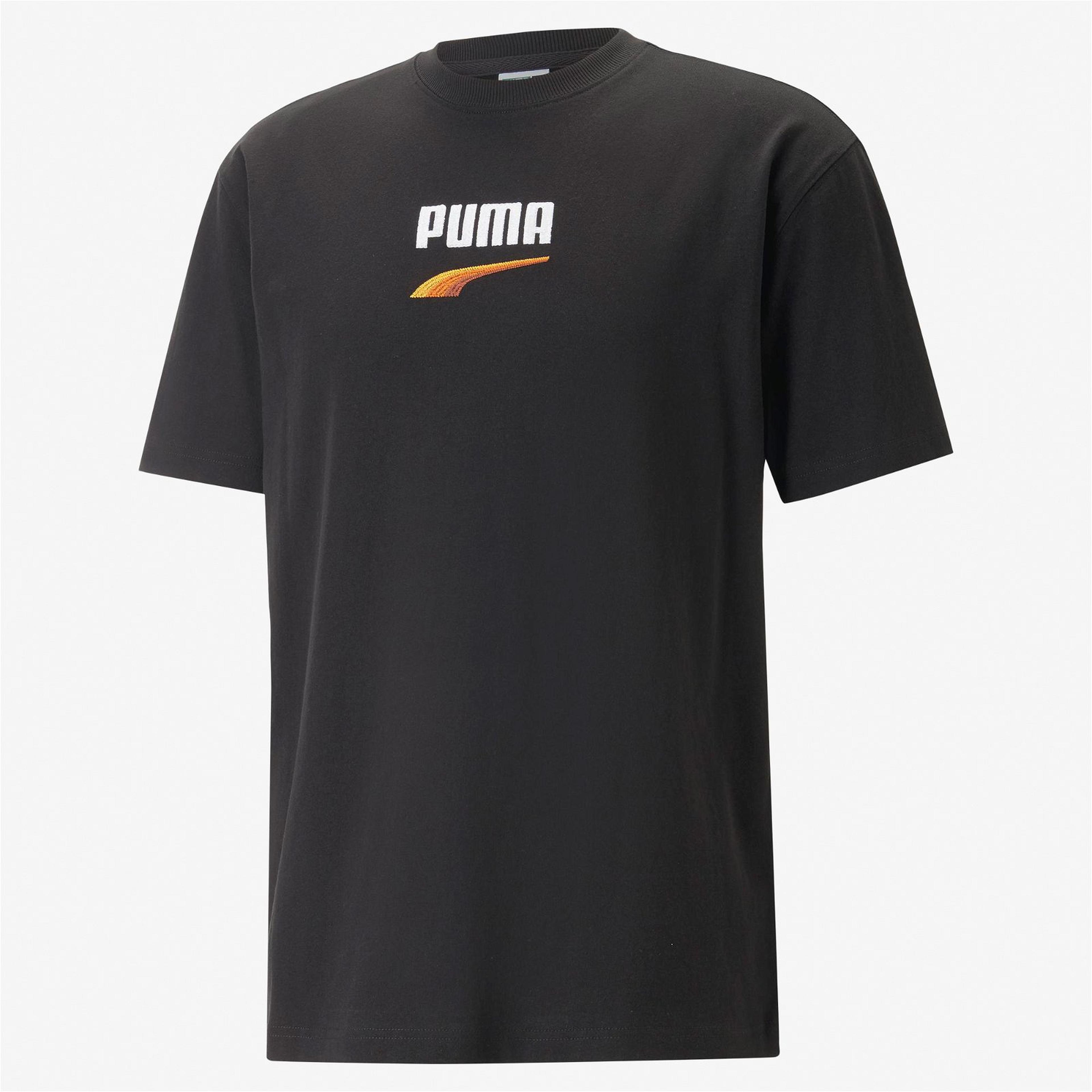 Puma Downtown Logo Erkek Siyah T-Shirt
