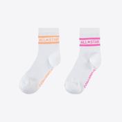 Converse Star Chevron Double Stripe Anklet 2 Parça Kadın Beyaz Çorap