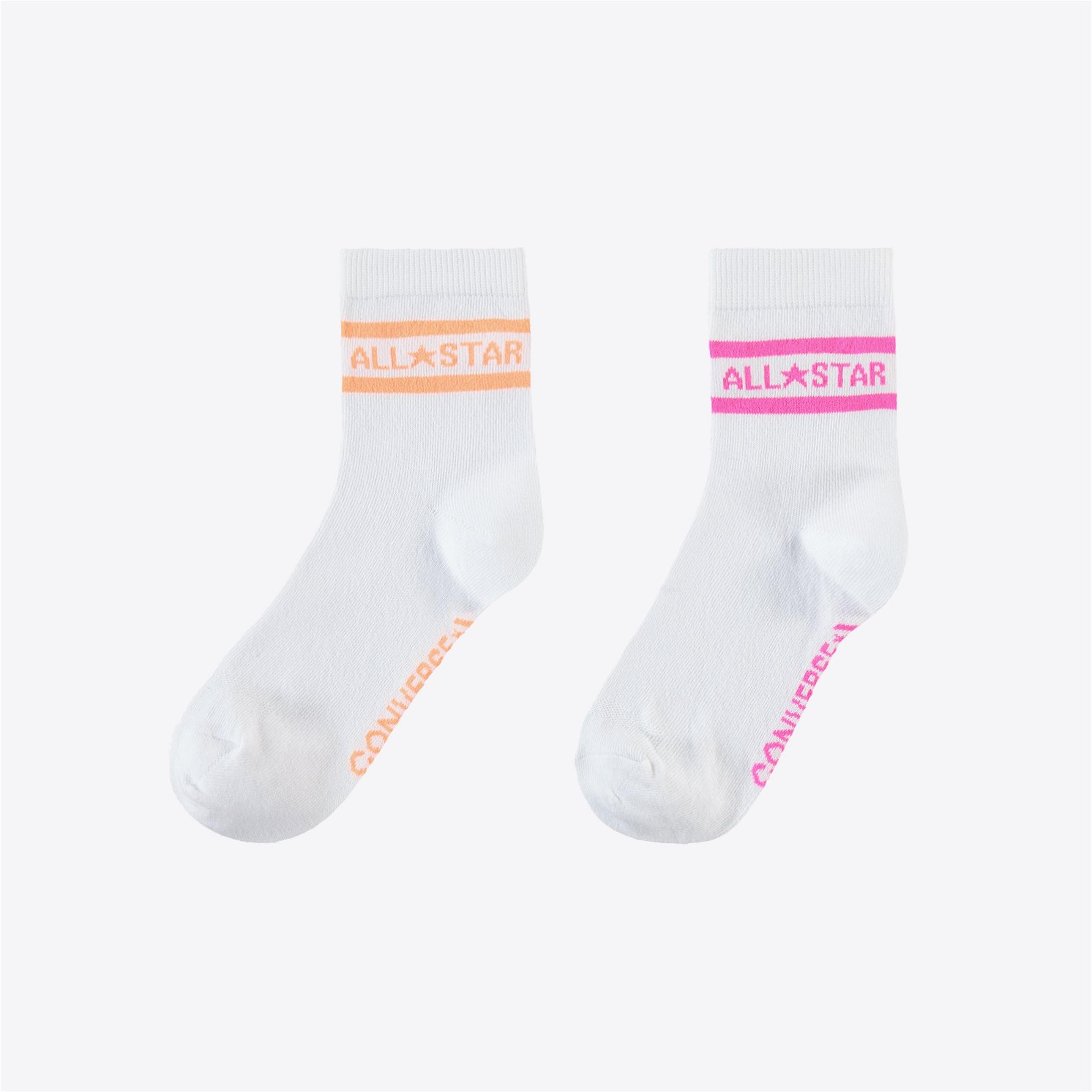 Converse Star Chevron Double Stripe Anklet 2 Parça Kadın Beyaz Çorap