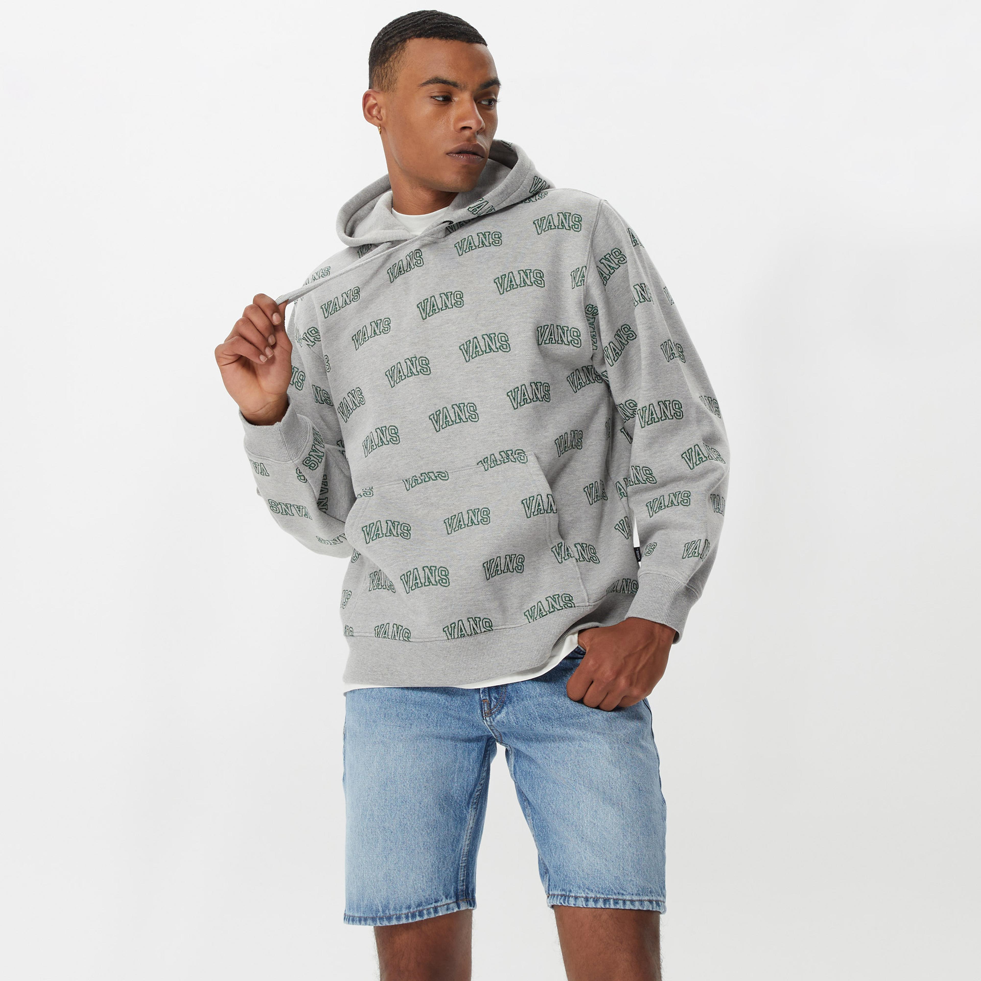 Vans All Over Po Erkek Gri Sweatshirt