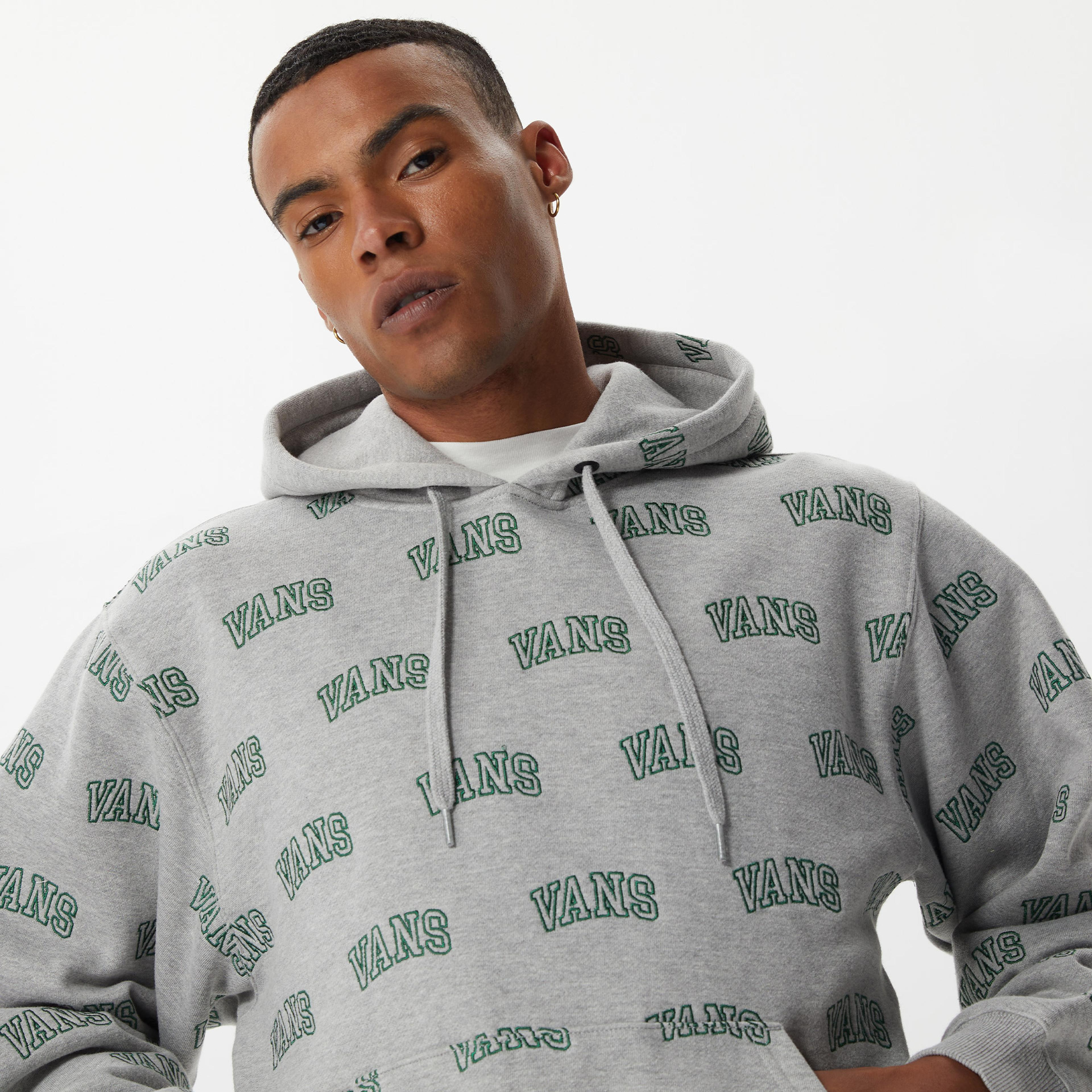Vans All Over Po Erkek Gri Sweatshirt