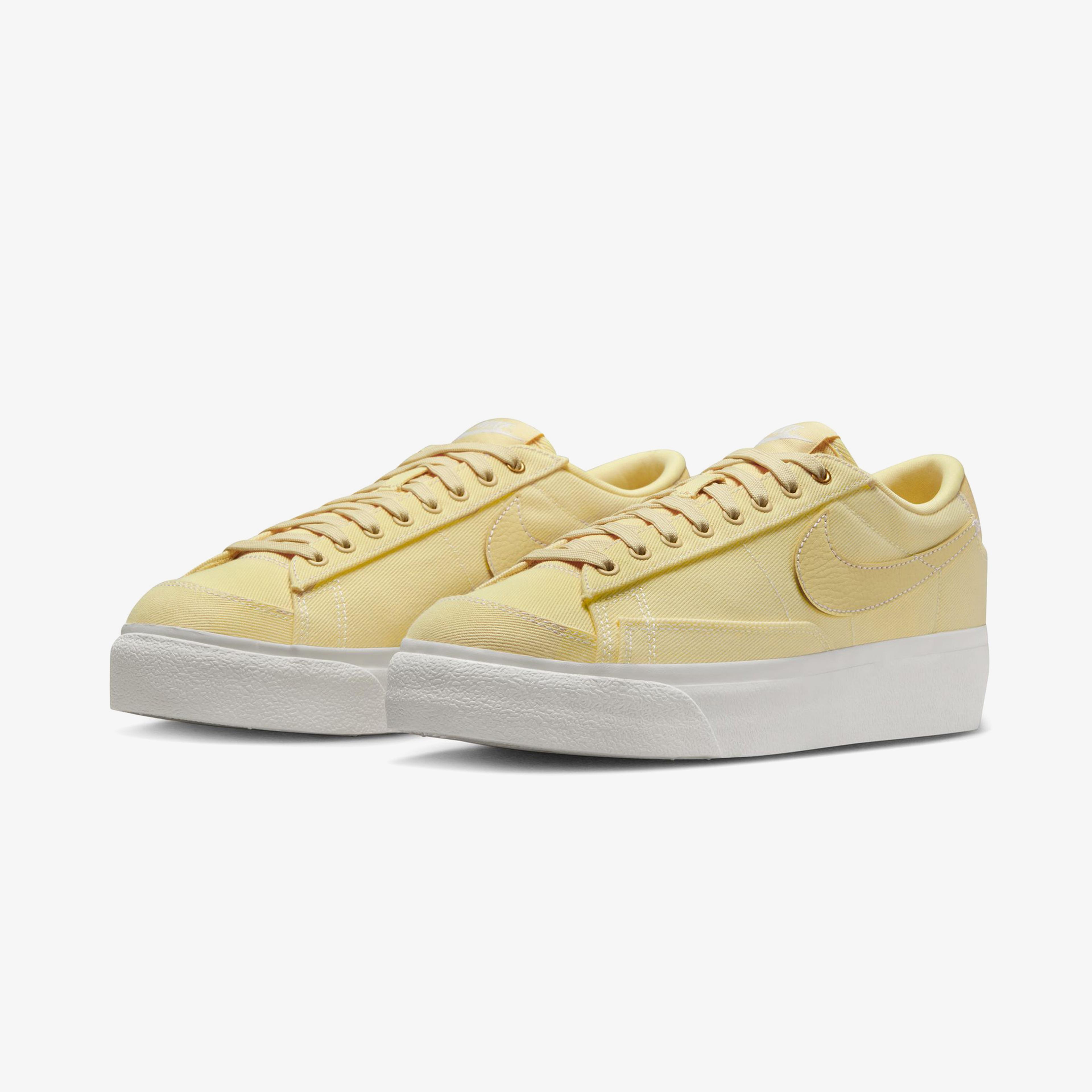 Nike Blazer Low Platform Canvas Kadın Sarı Spor Ayakkabı