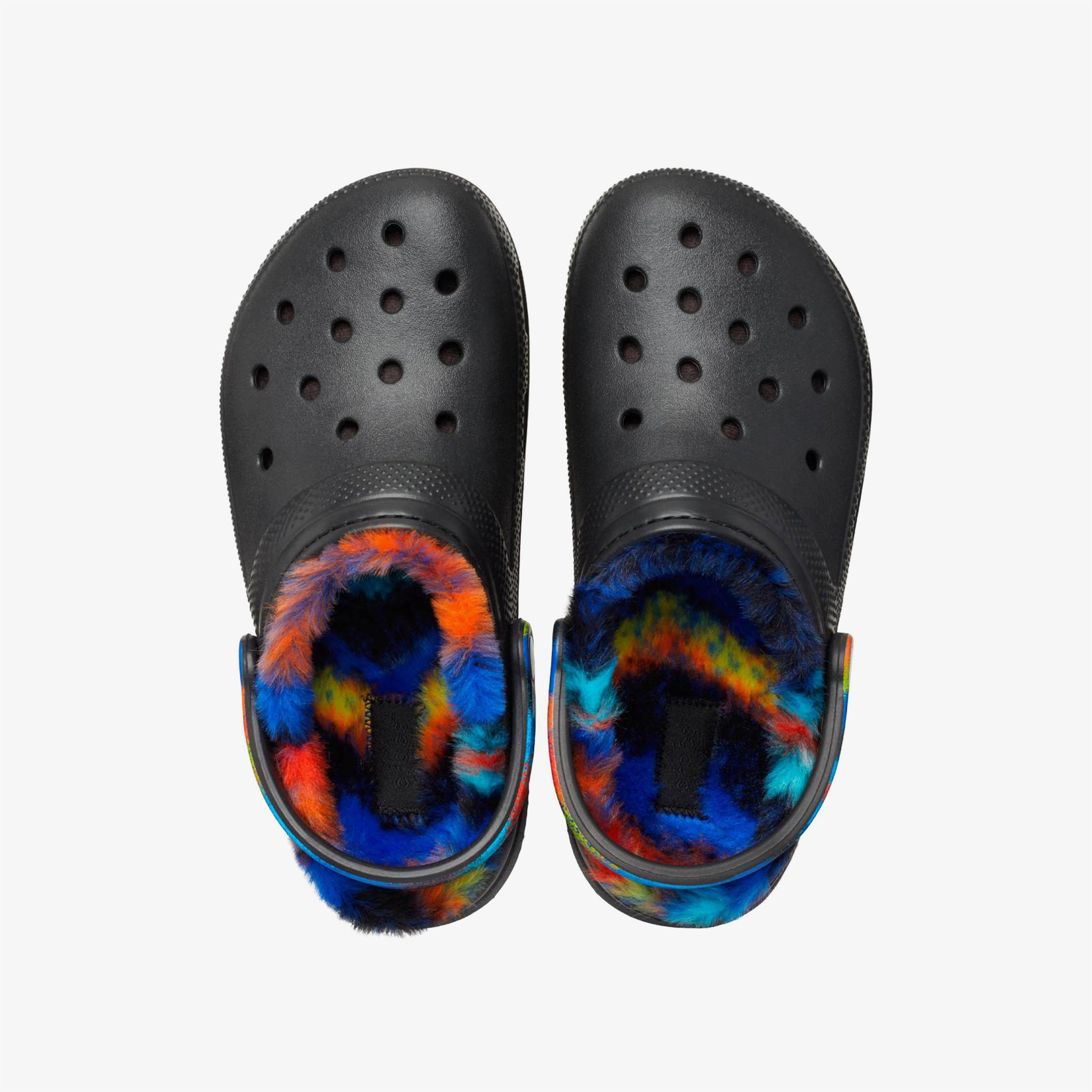 Crocs Classic Lined Spray Dye Clog Unisex Siyah Terlik