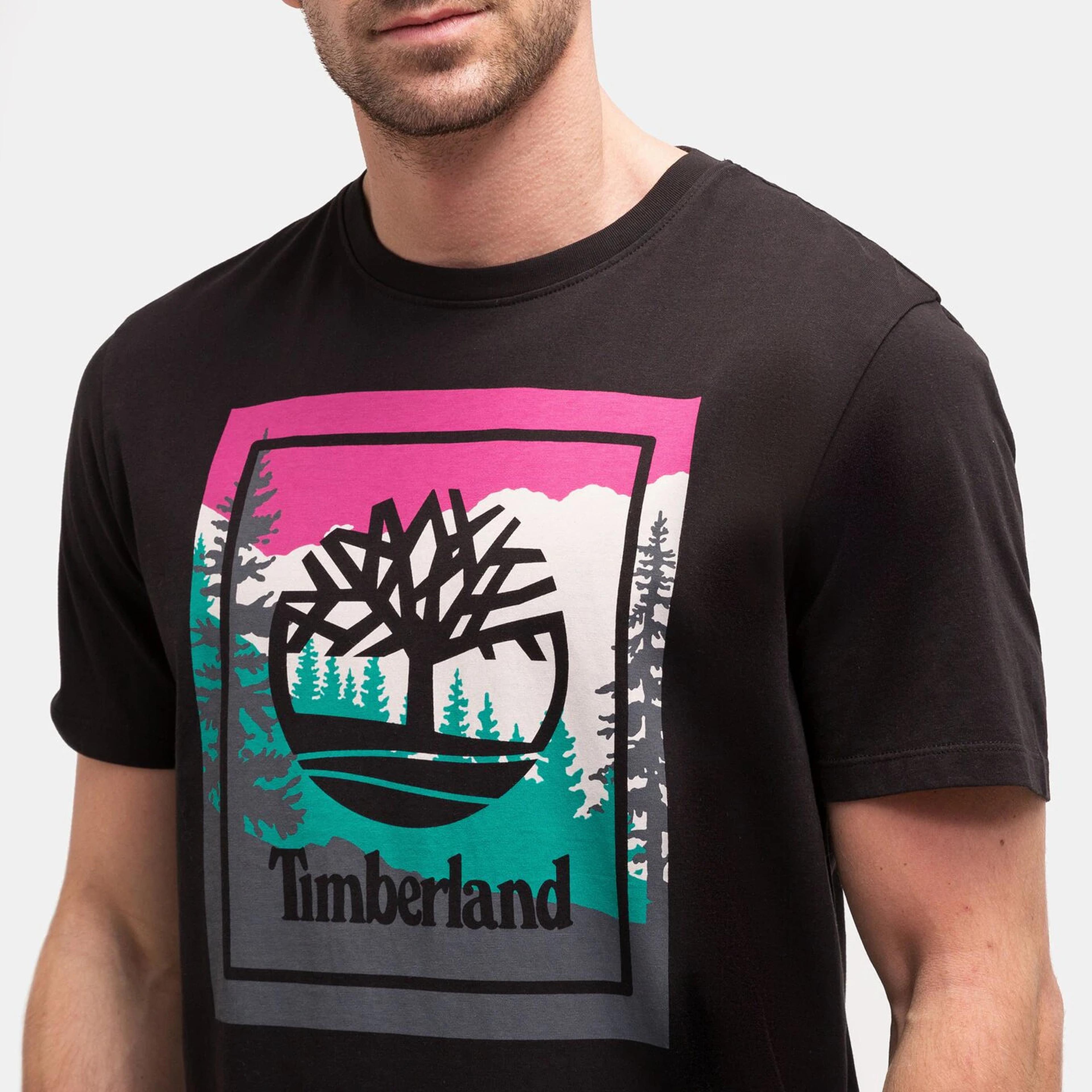 Timberland Outdoor Graphic  Erkek Siyah T-Shirt