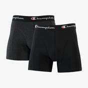 Champion 2'li Erkek Füme/Siyah Boxer