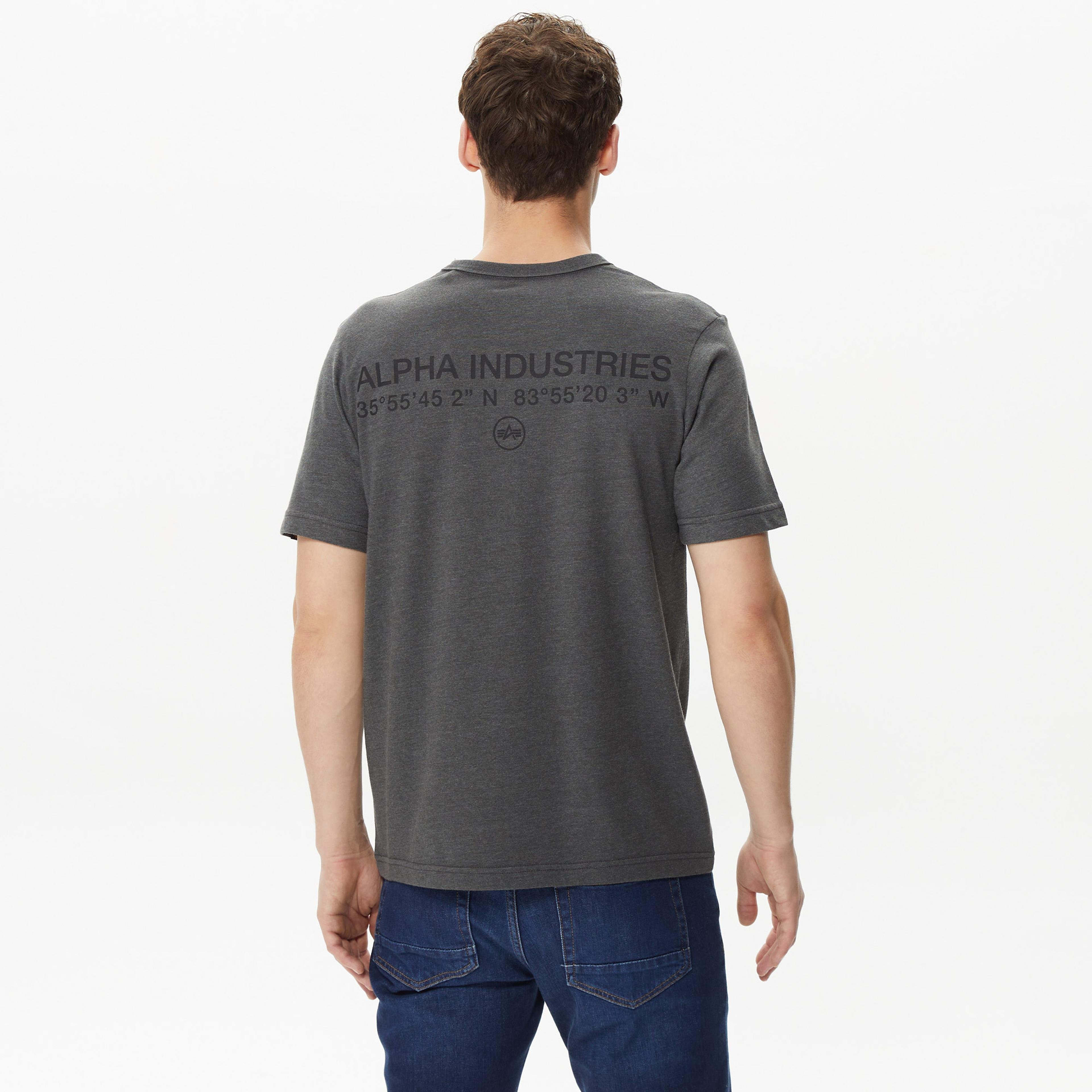 Alpha Industries Alpha Code Graphic Erkek Gri T-Shirt