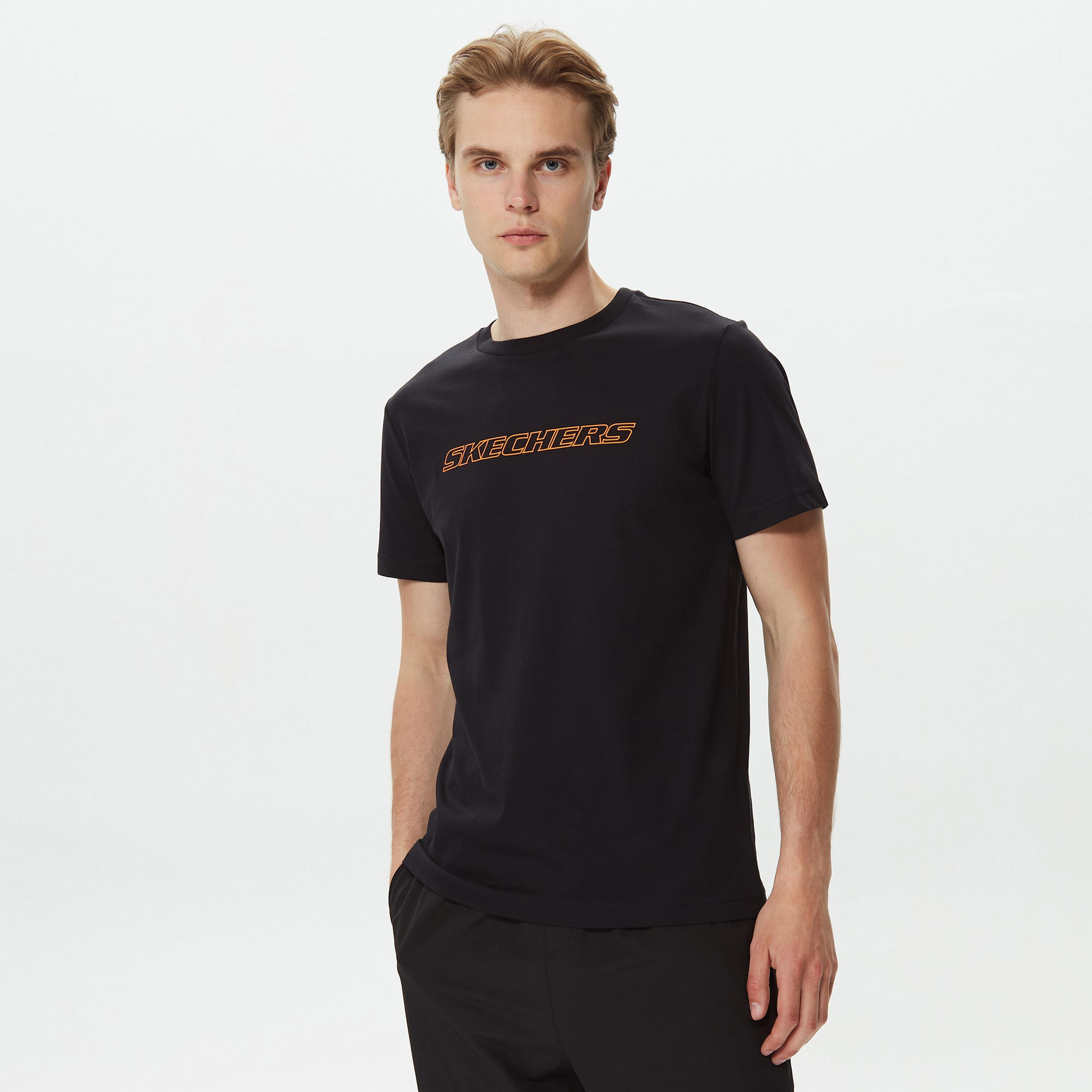 Skechers Big Logo Erkek Siyah T-Shirt