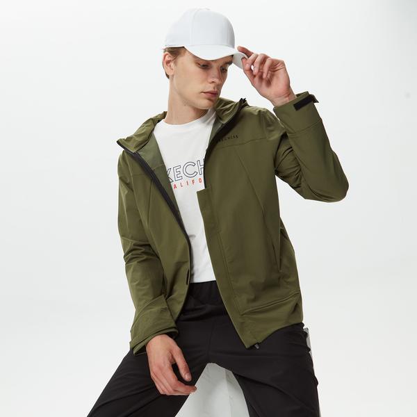 Skechers Micro Collection Mesh Detail Full Zip Erkek Haki Ceket_2