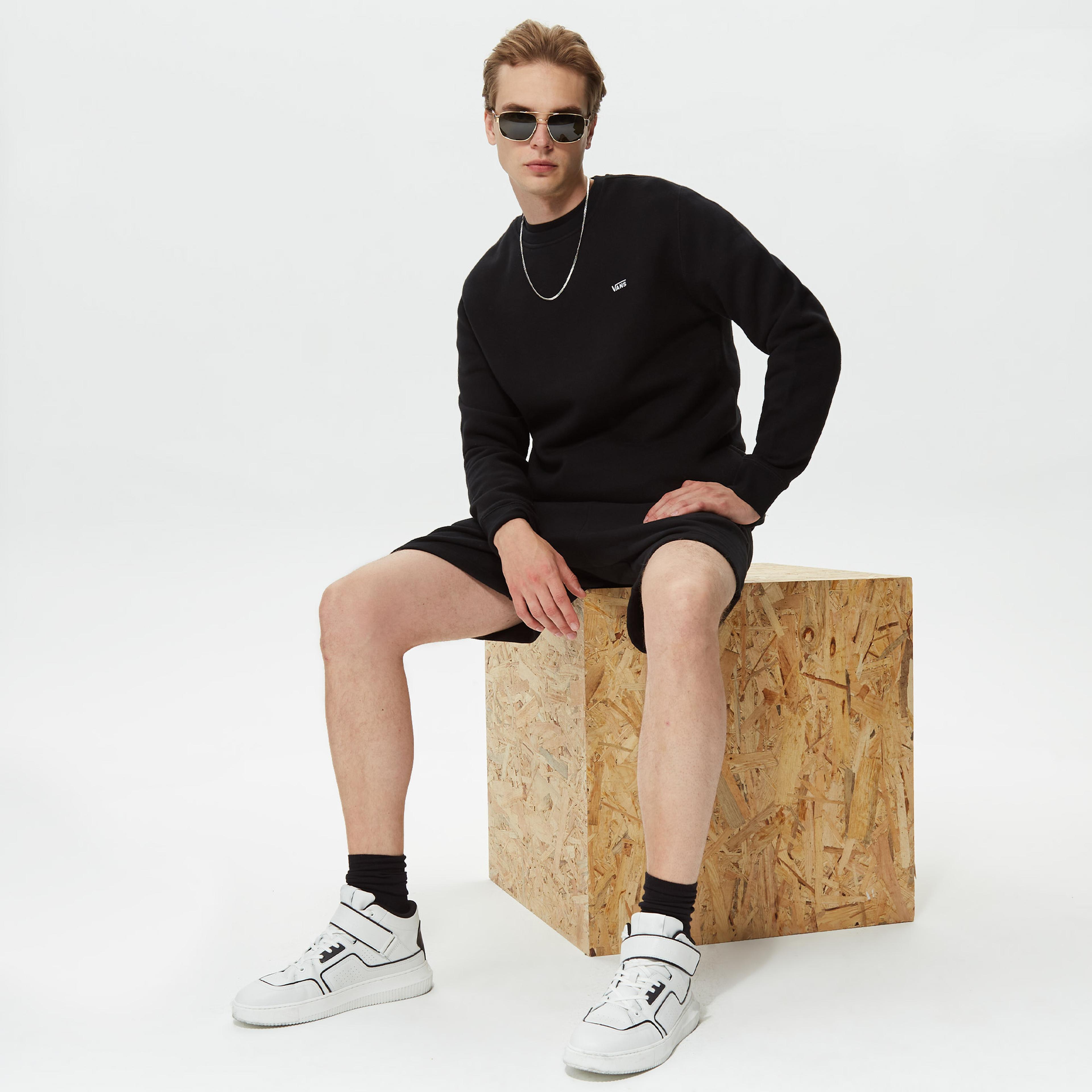Vans Comfycush Crew Fleece Erkek Siyah Sweatshirt
