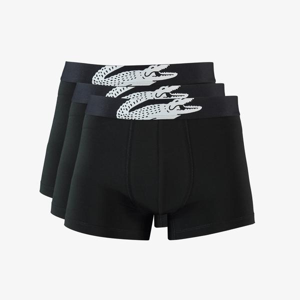 Lacoste Classic Erkek Baskılı 3'lü Renkli Boxer