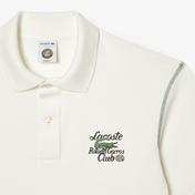 Lacoste Roland Garros Erkek Relaxed Fit Baskılı Krem Polo