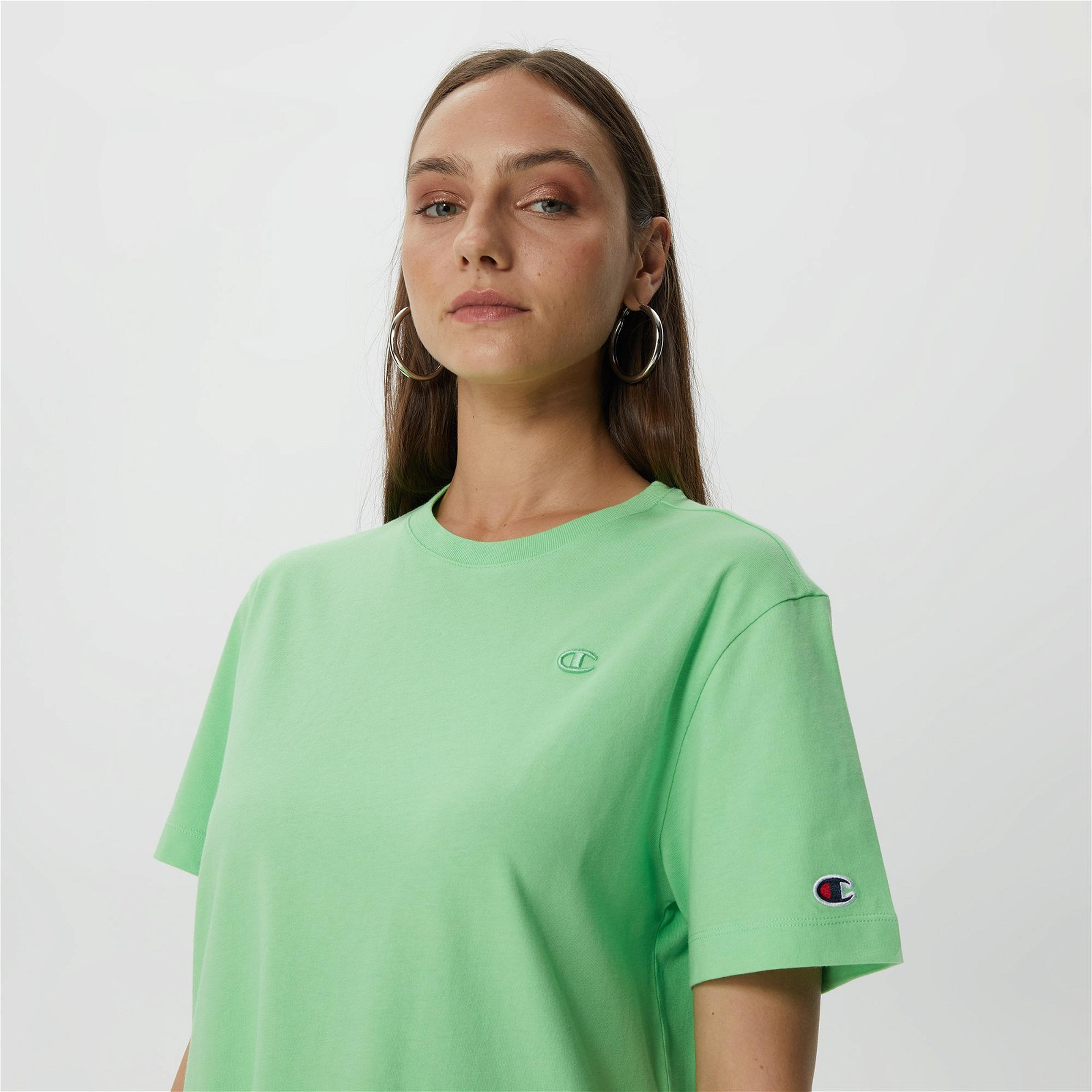 Champion Crewneck Kadın Yeşil T-Shirt