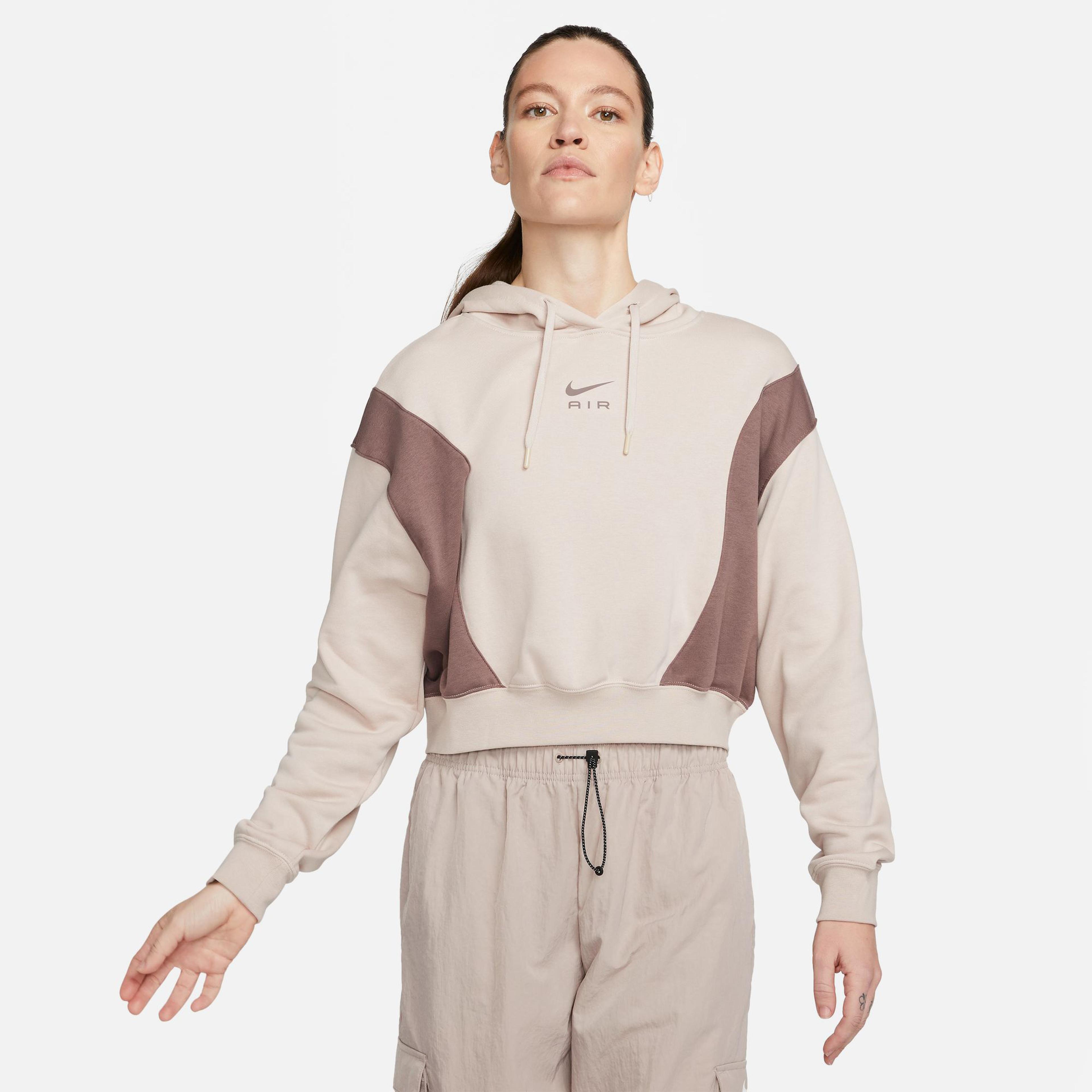 Nike Ns Air Os Mod Kadın Krem Crop Hoodie
