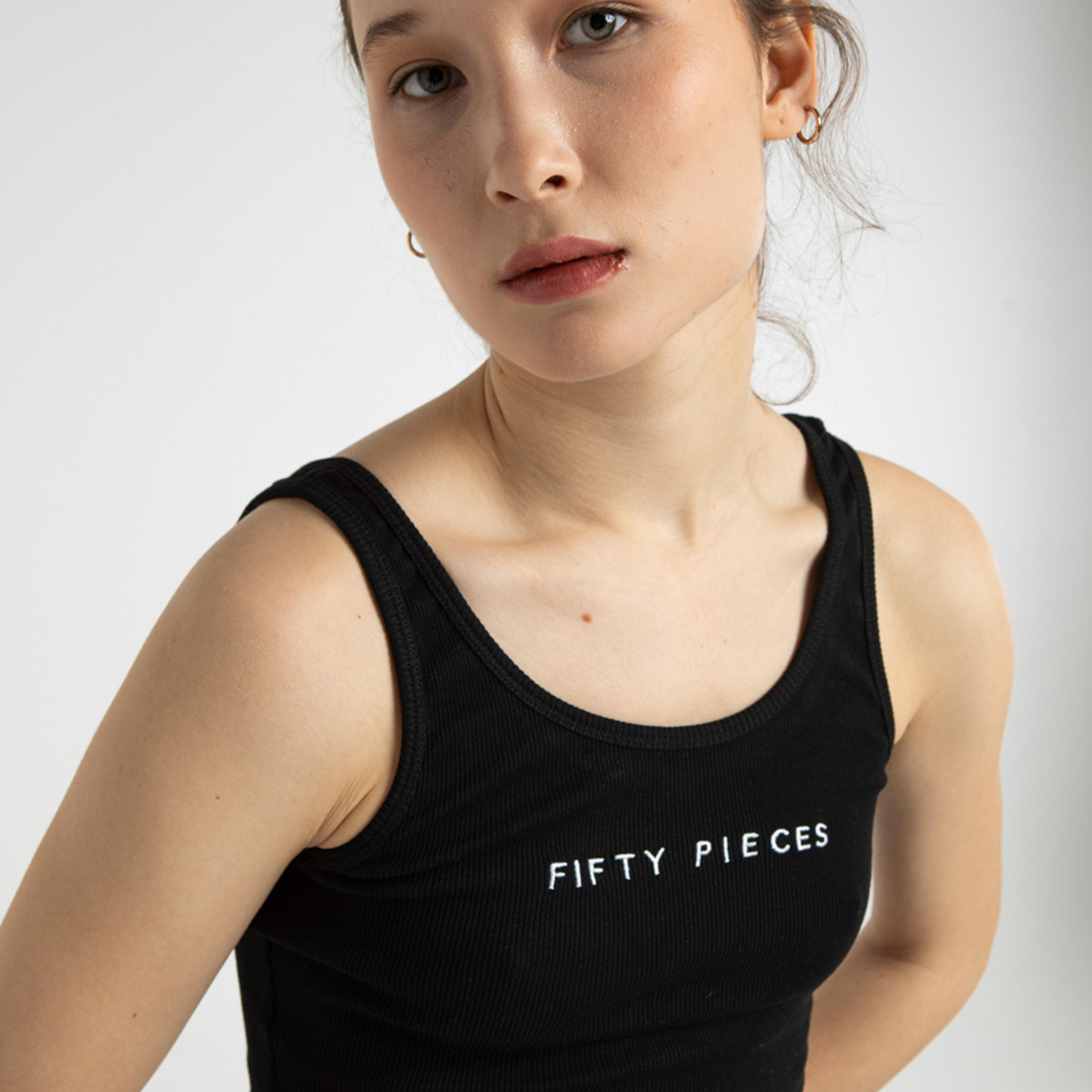 Fifty Pieces Classic Kadın Siyah T-Shirt