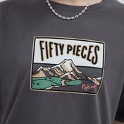 Fifty Pieces Oversized Mid-Lenght Kadın Gri T-Shirt