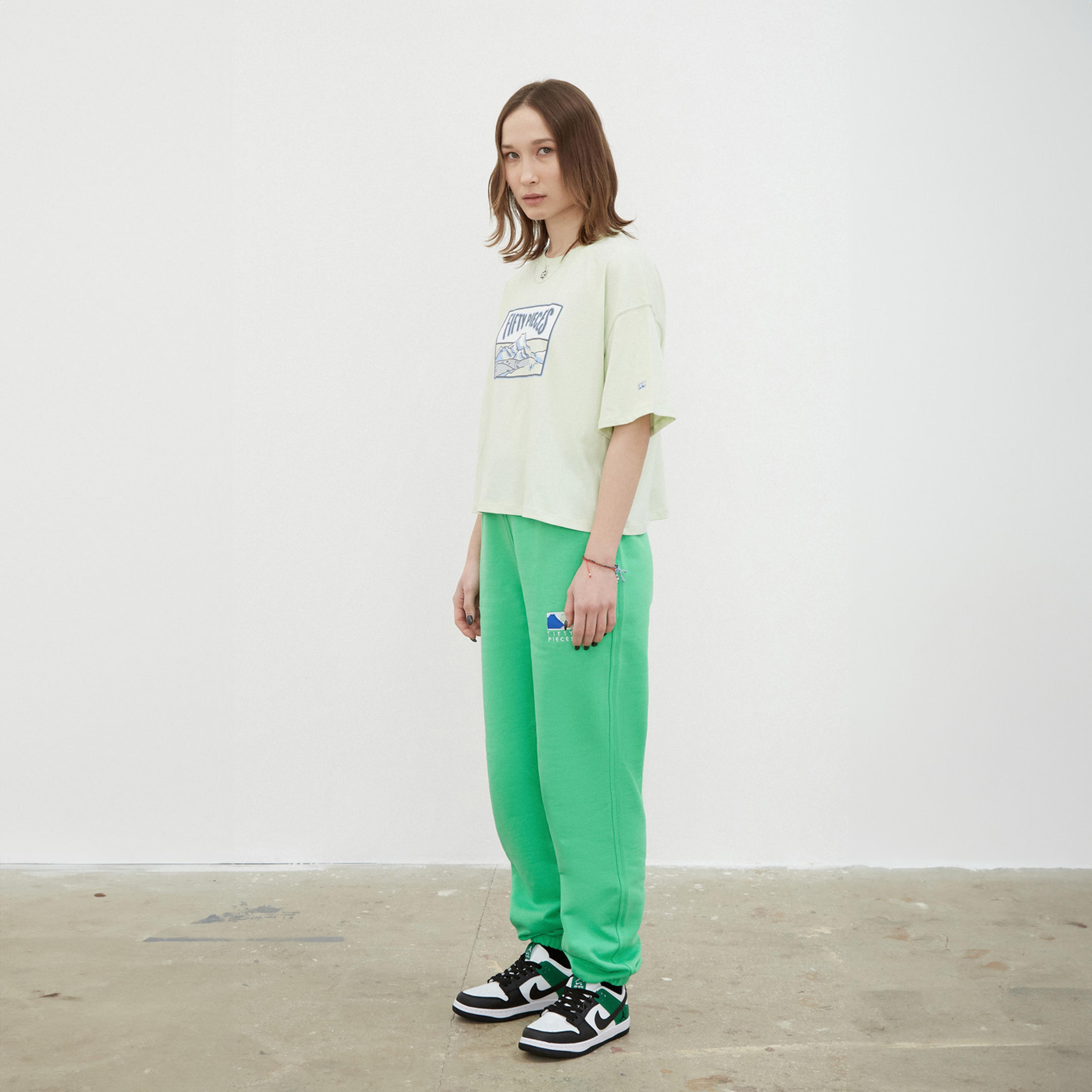 Fifty Pieces Mint Oversize Mid-Leng Kadın Krem T-Shirt