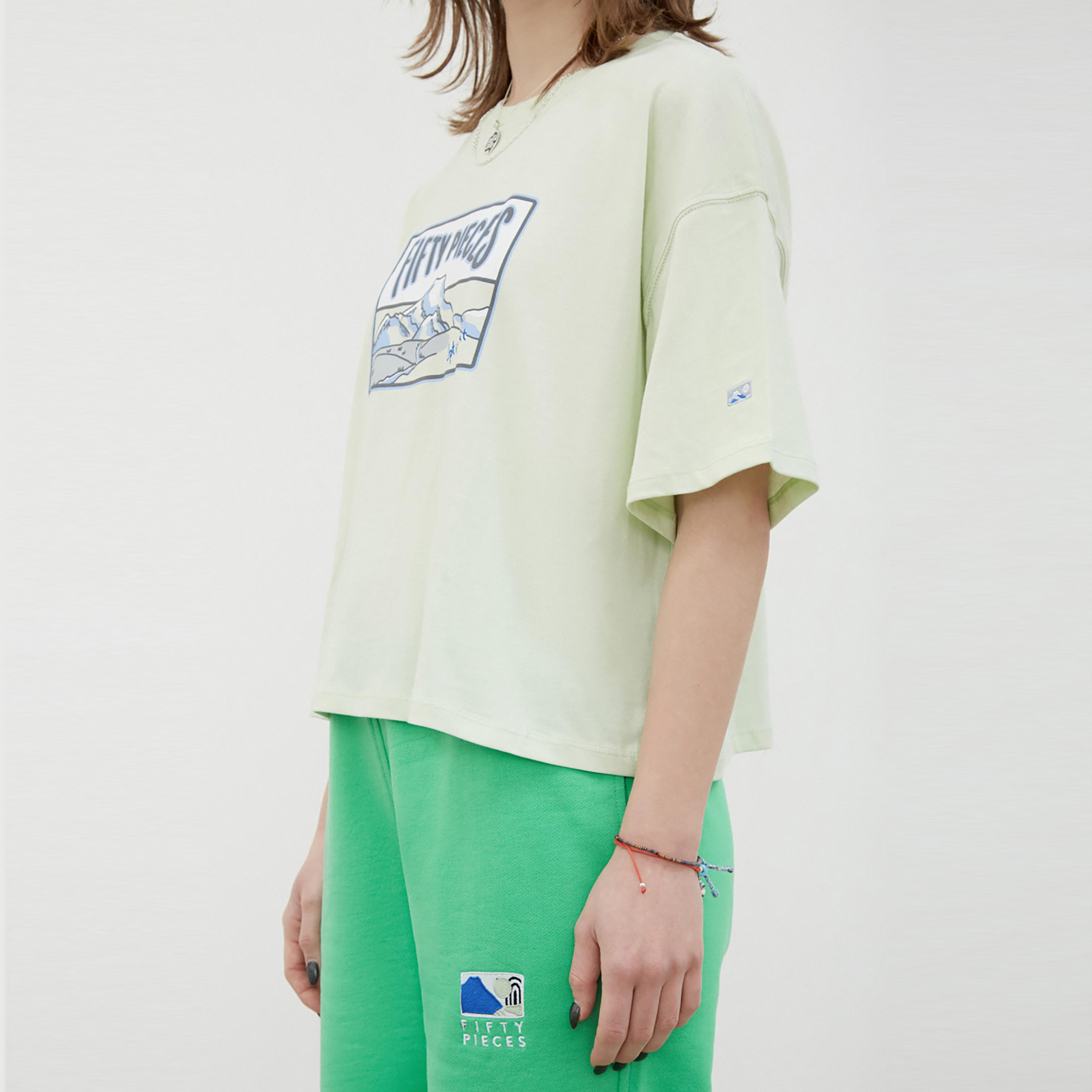 Fifty Pieces Mint Oversize Mid-Leng Kadın Krem T-Shirt