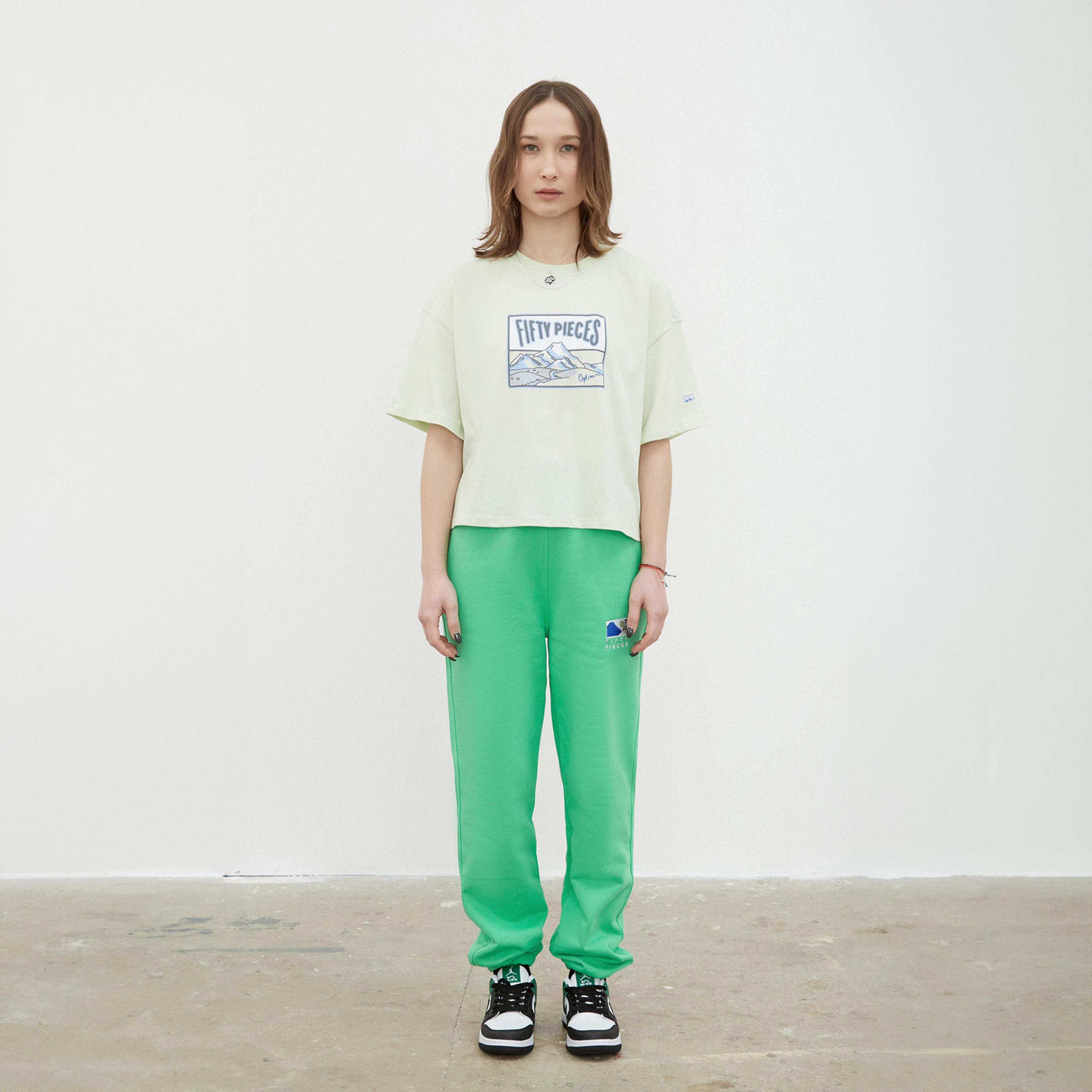 Fifty Pieces Mint Oversize Mid-Leng Kadın Krem T-Shirt