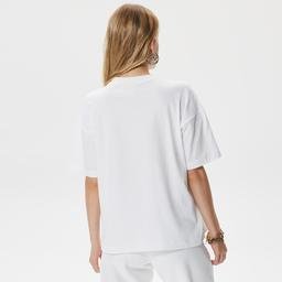 Champion Crewneck Basic Kadın Beyaz T-Shirt