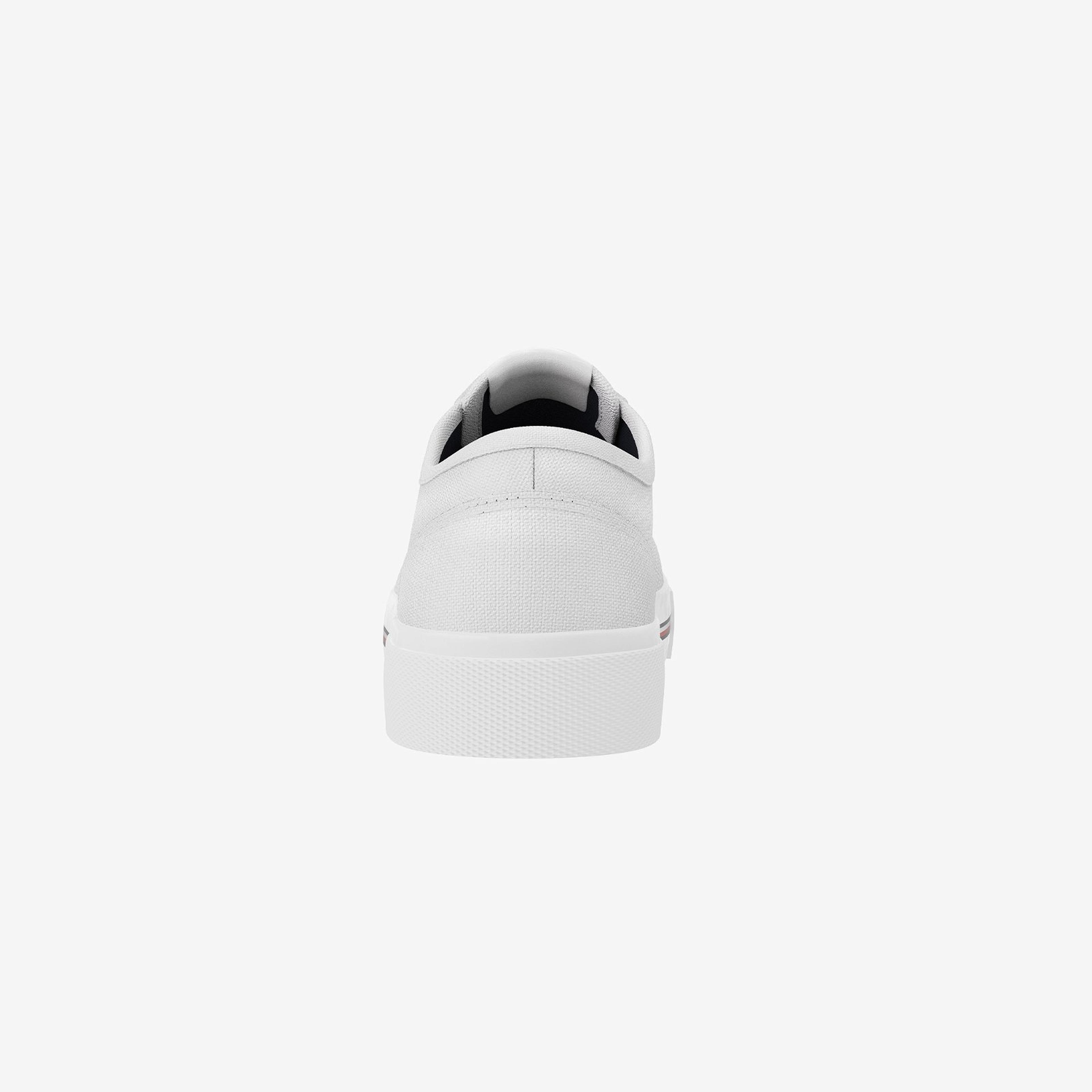 Tommy Hilfiger Core Corporate Vulcanized Canvas Erkek Beyaz Sneaker