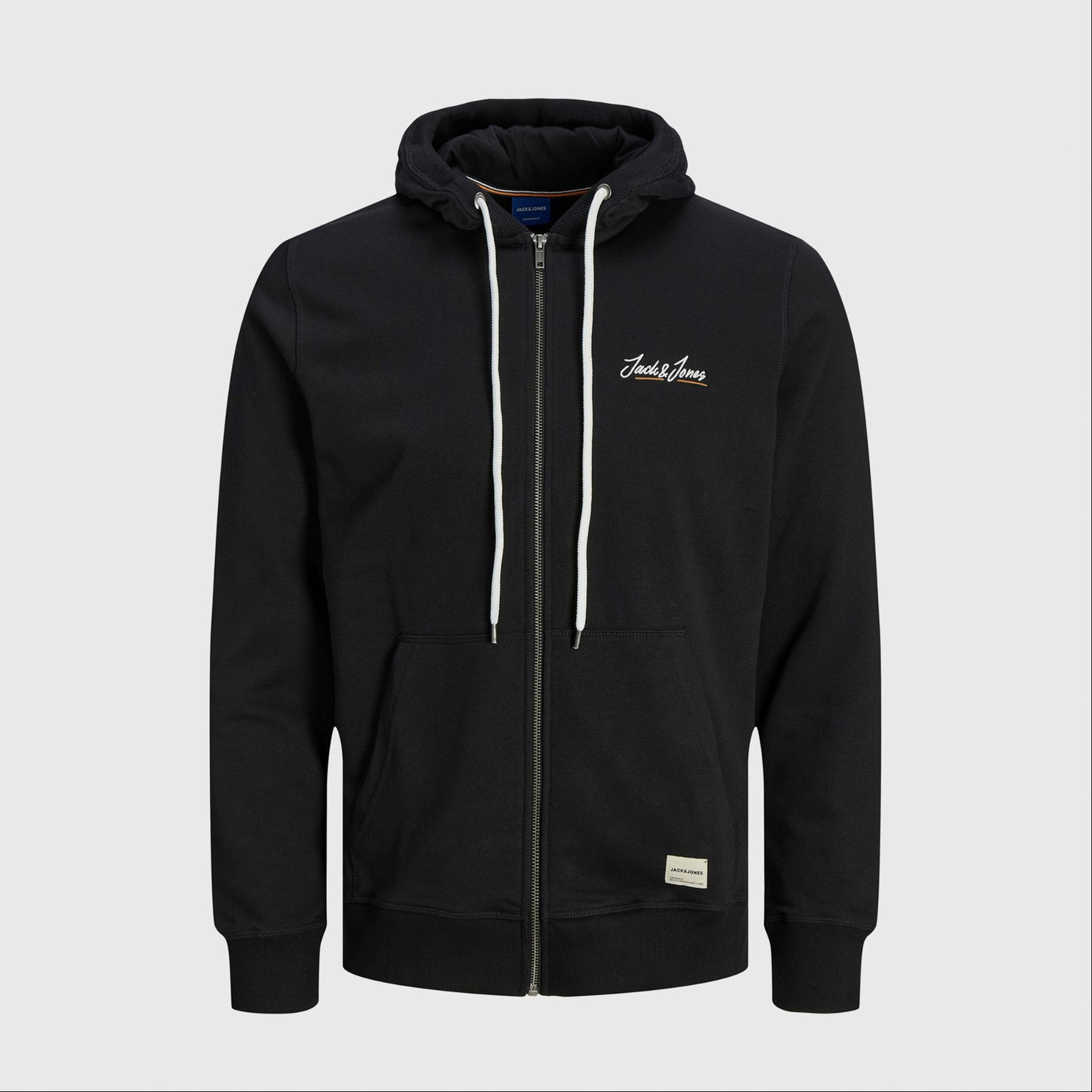 Jack & Jones Jortons Sweat Zip Erkek Siyah Sweatshirt