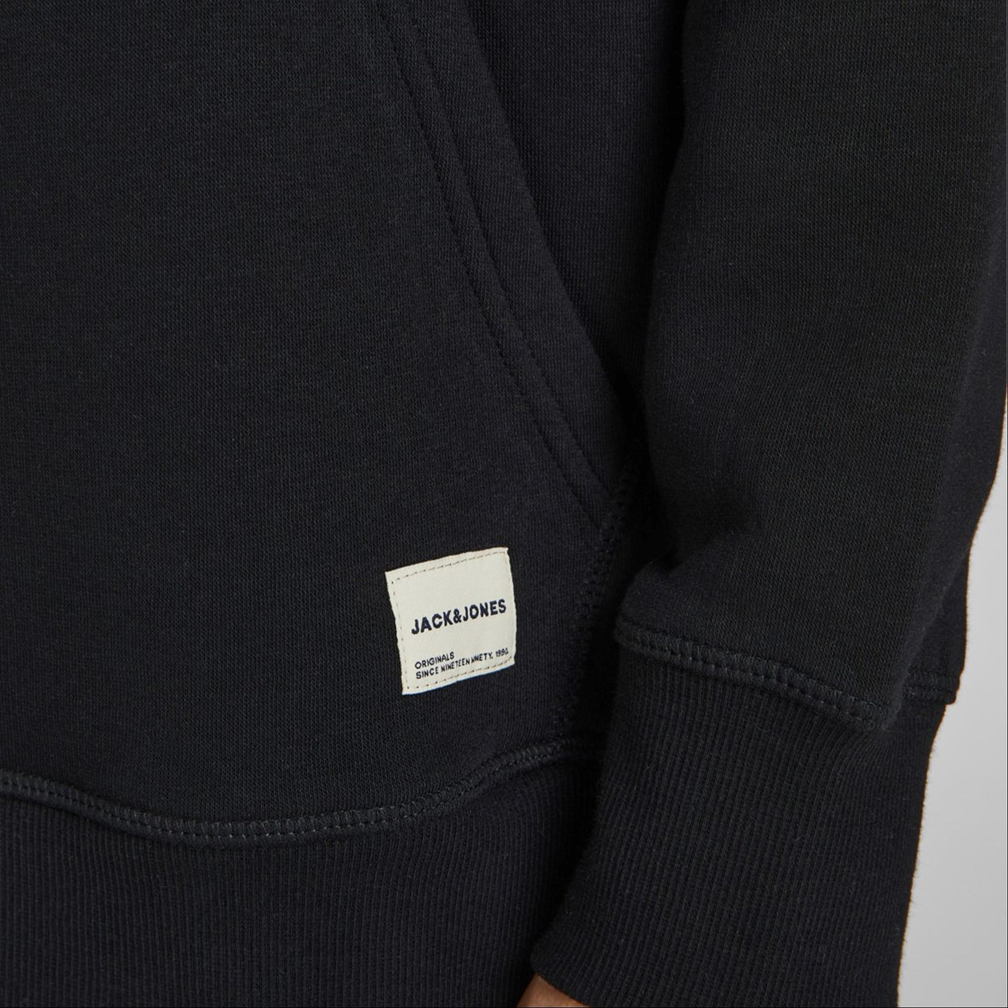 Jack & Jones Jortons Sweat Zip Erkek Siyah Sweatshirt