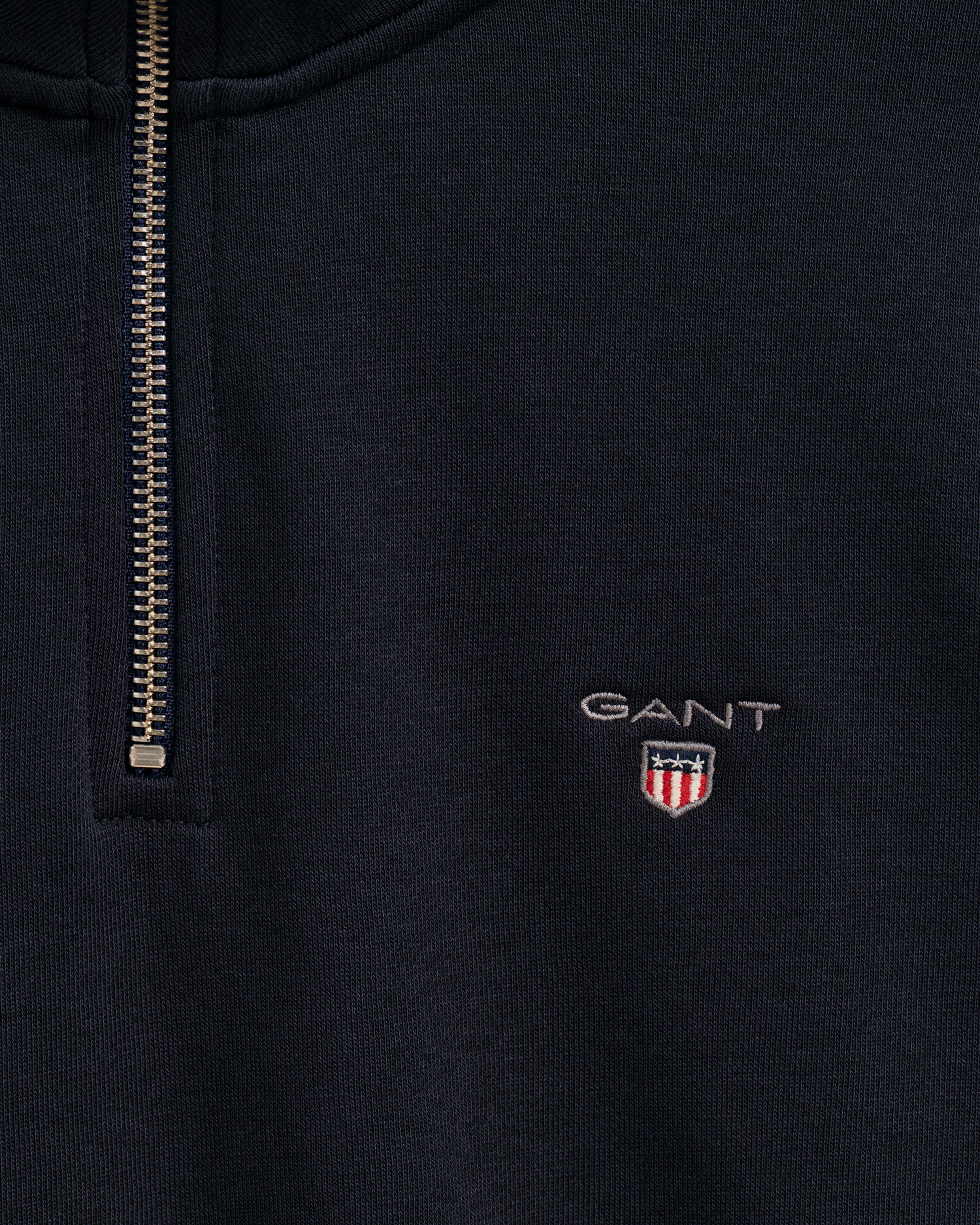 Gant Erkek Lacivert Regular Fit Yarım Fermuarlı Sweatshirt