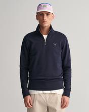 Gant Erkek Lacivert Regular Fit Yarım Fermuarlı Sweatshirt