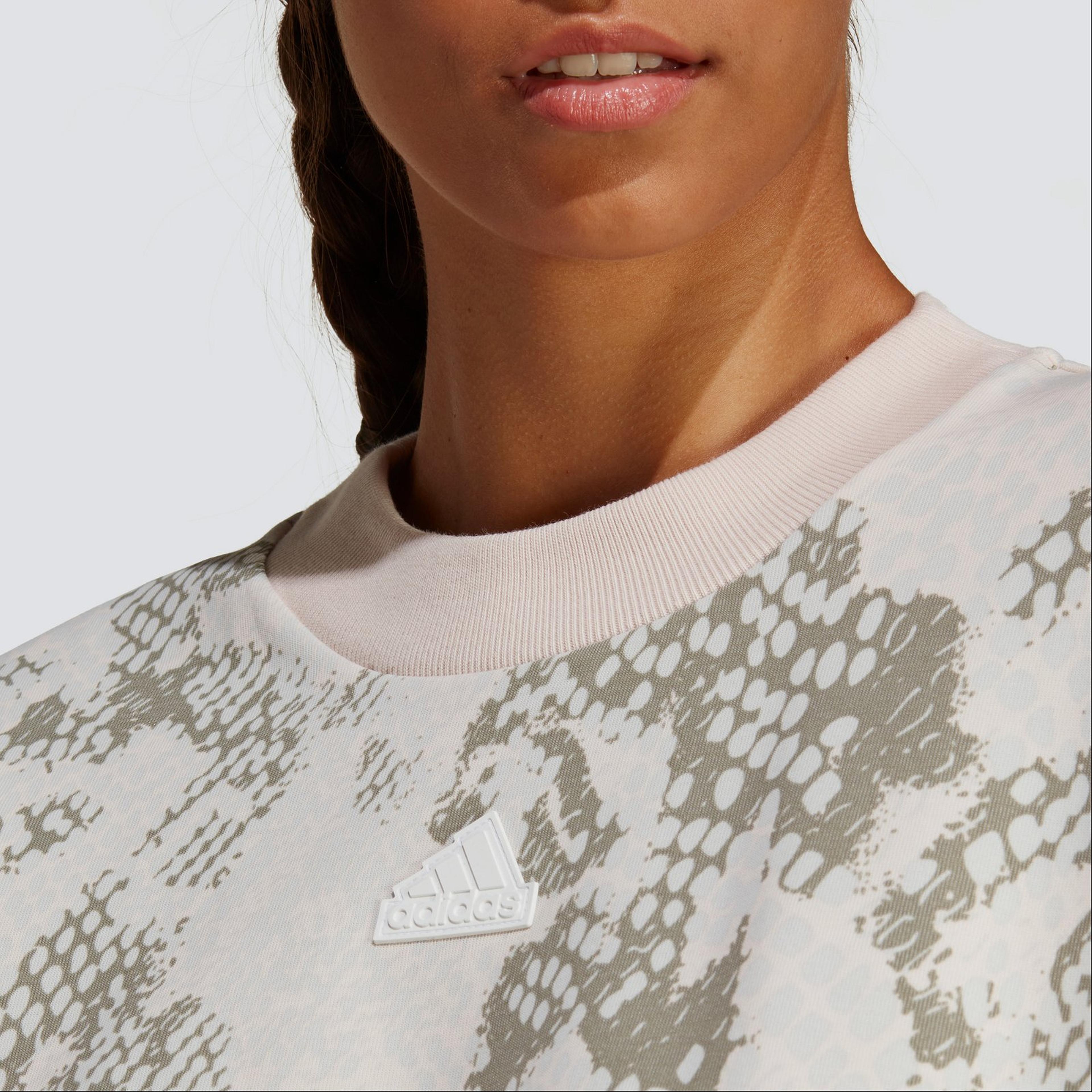 adidas Future Icon 3 Stripes Crew Kadın Krem Rengi Sweatshirt