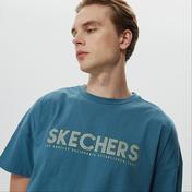 Skechers Graphic Big Logo Erkek Mavi T-Shirt