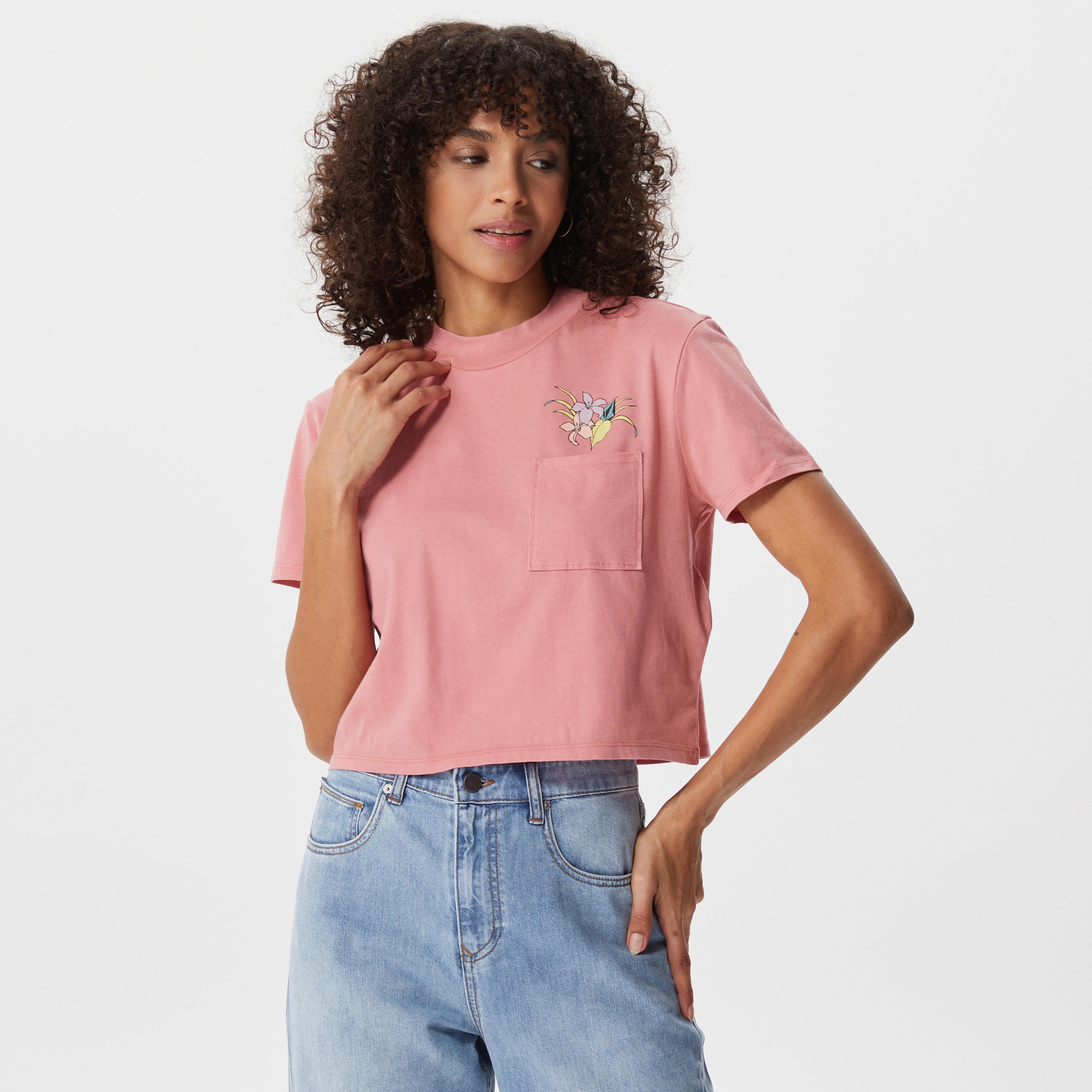 Volcom Pocket Dial Dsp Kadın Pembe T-Shirt