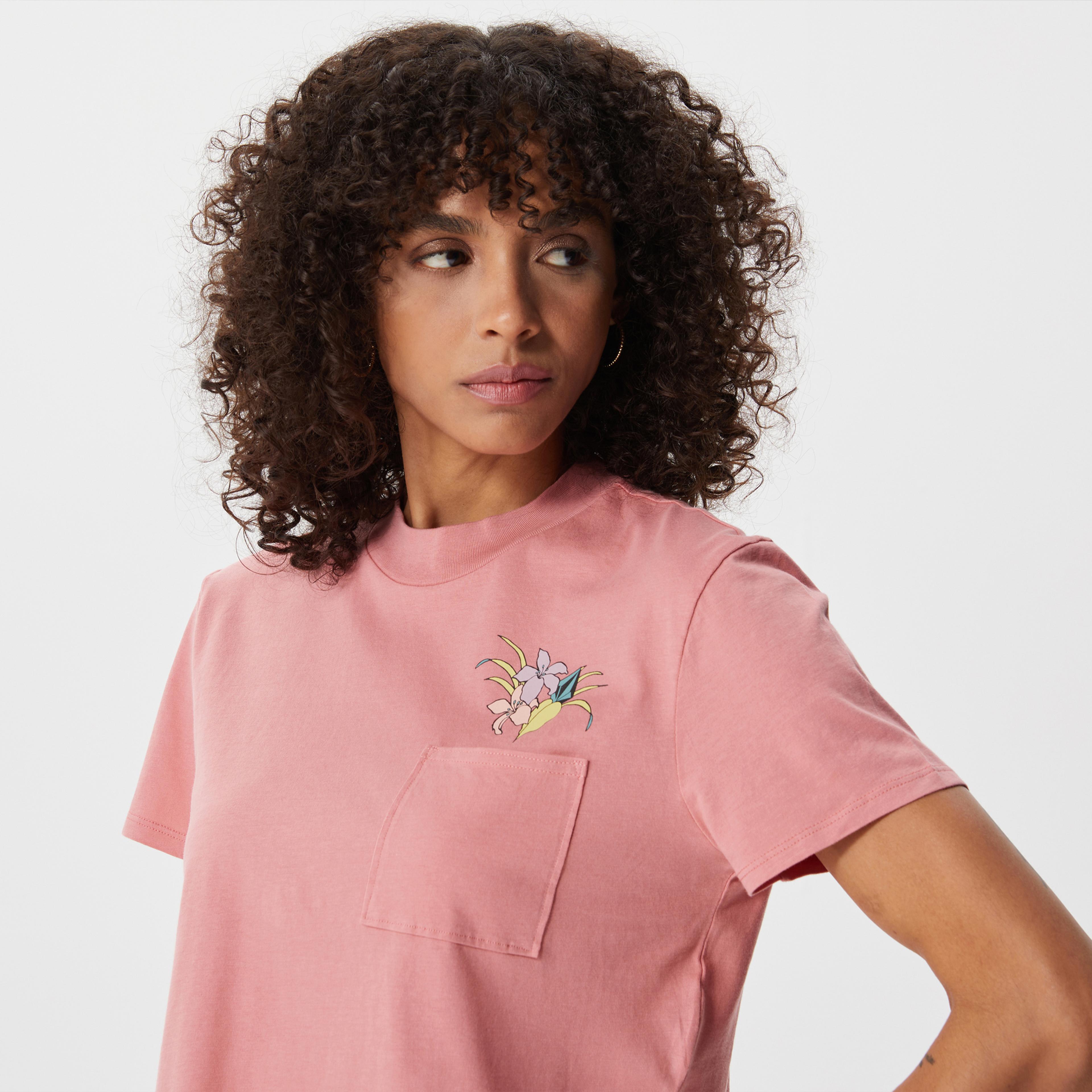 Volcom Pocket Dial Dsp Kadın Pembe T-Shirt