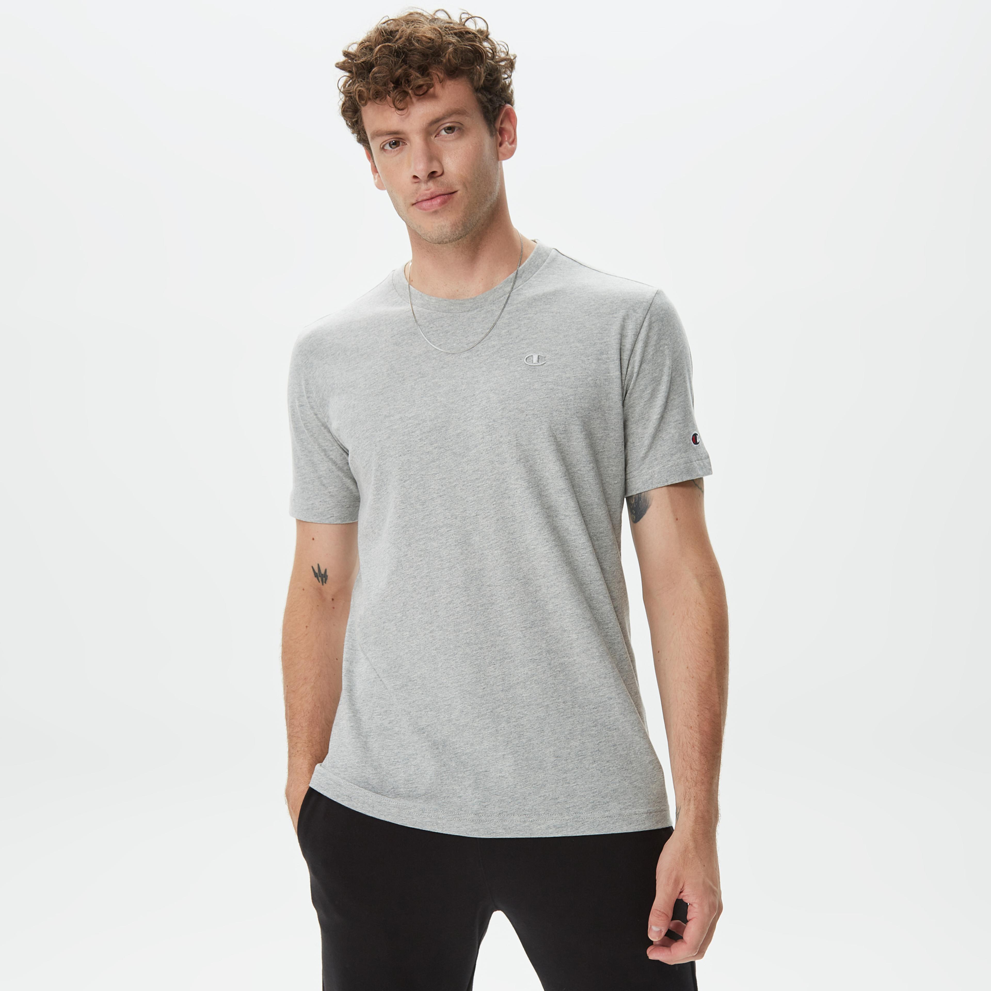 Champion Crewneck Erkek Gri T-Shirt