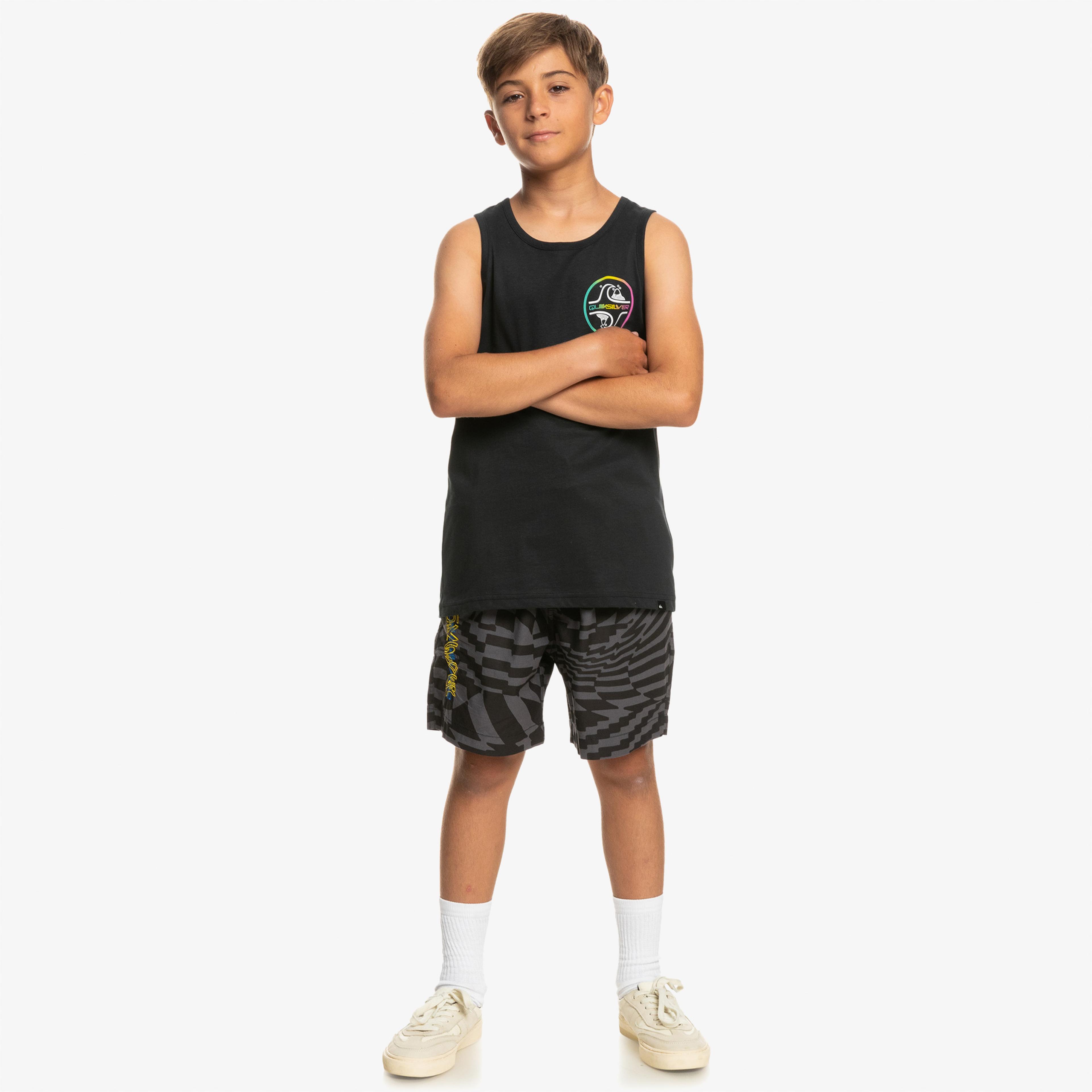 Quiksilver Corebubble Erkek Çocuk Siyah Kolsuz T-Shirt