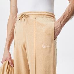 Karl Kani Signature Velvet Logo Wide Leg Kadın Bej Pantolon