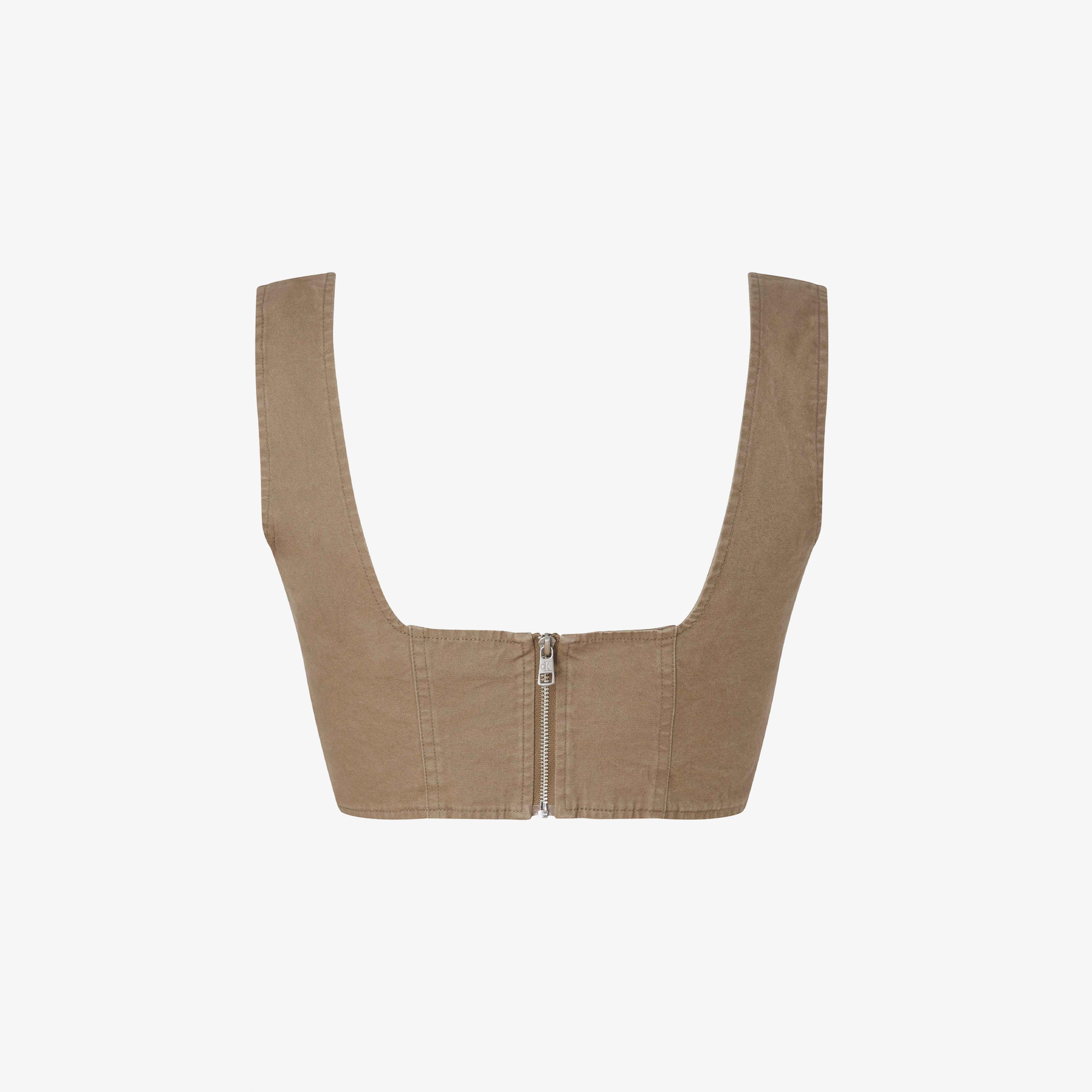 Calvin Klein Jeans Corset Top Kadın Bej Bra
