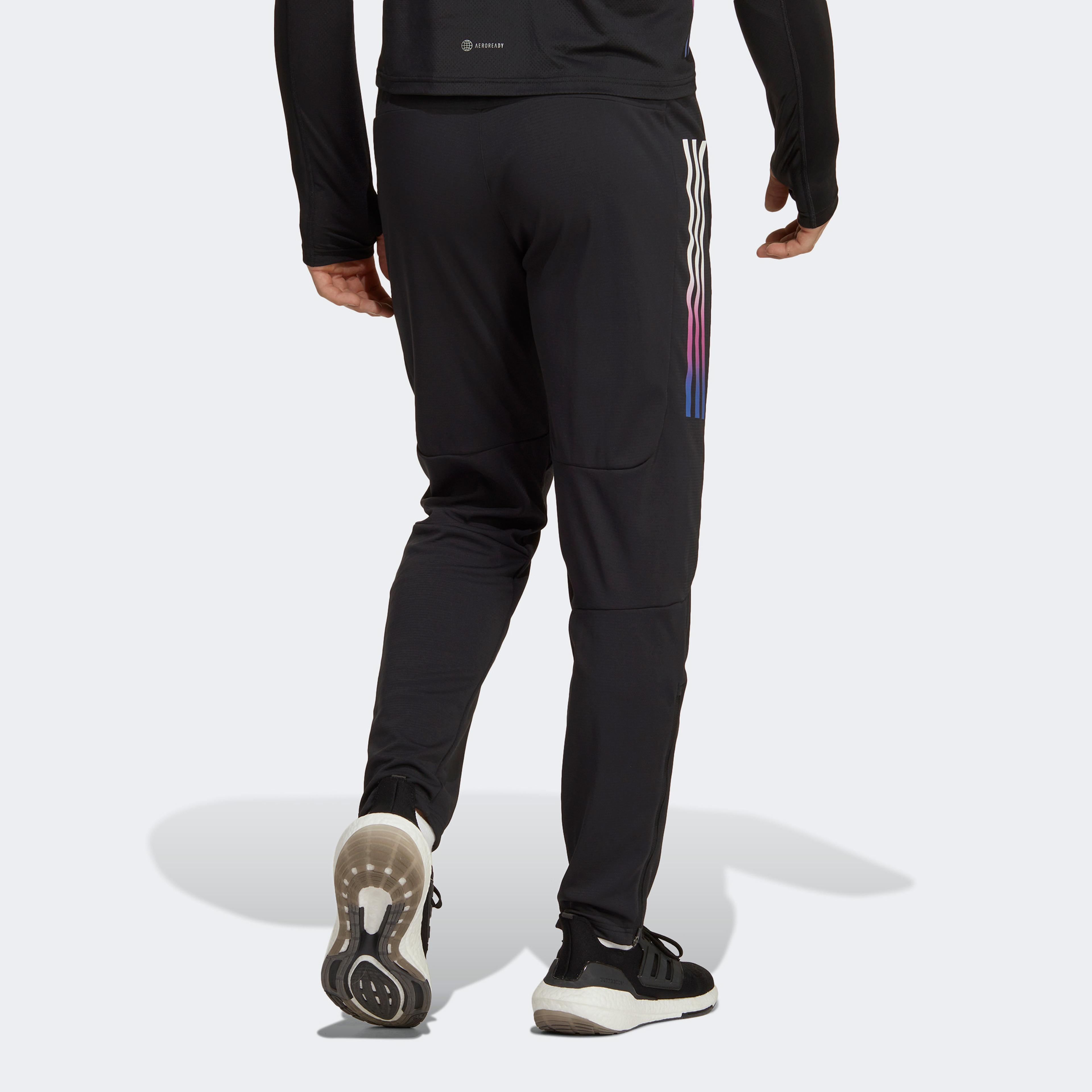 adidas Run Icons 3-Stripes  Erkek Siyah Eşofman Altı
