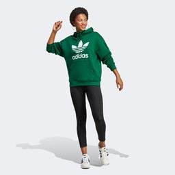 adidas Trefoil Hoodie Kadın Yeşil Sweatshirt