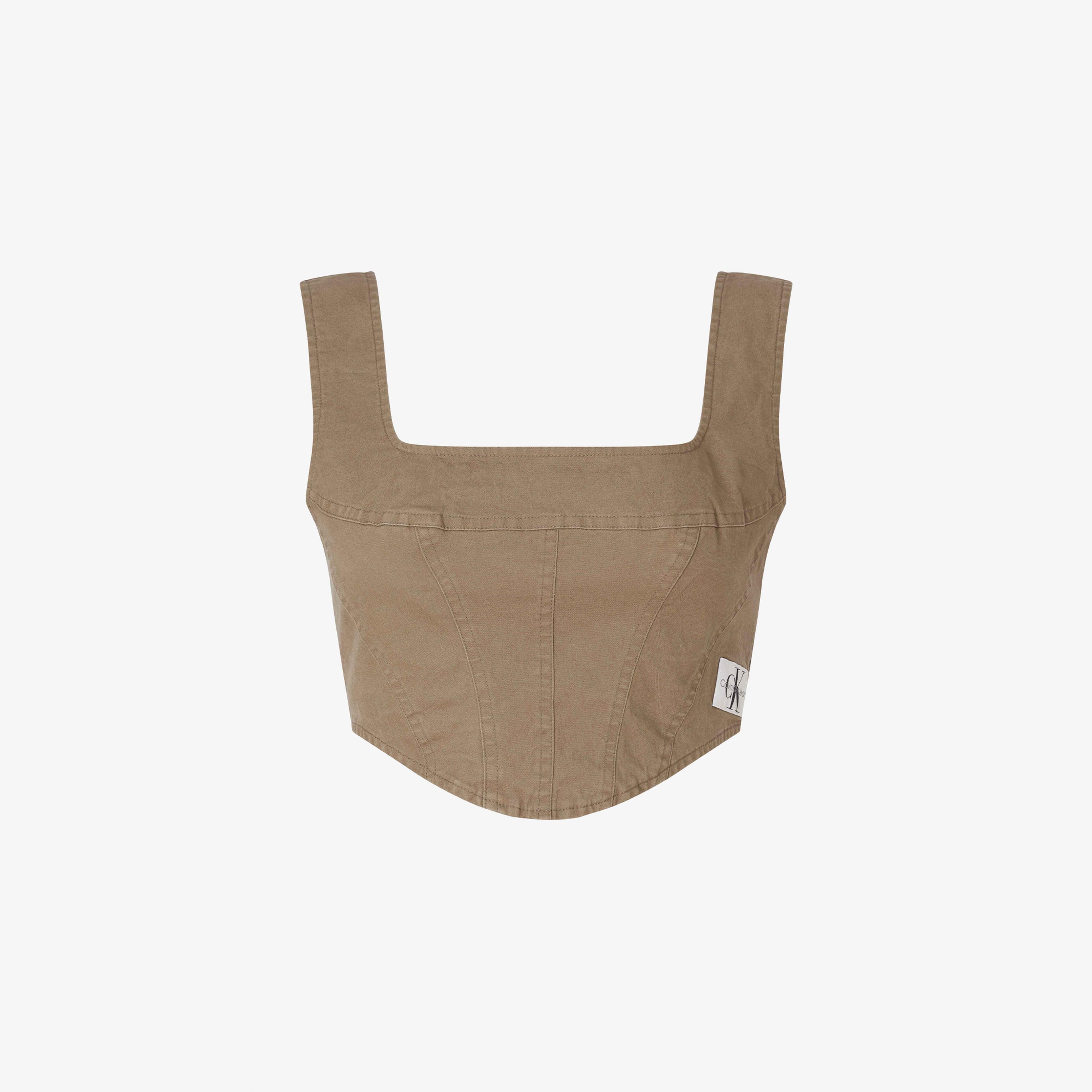 Calvin Klein Jeans Corset Top Kadın Bej Bra