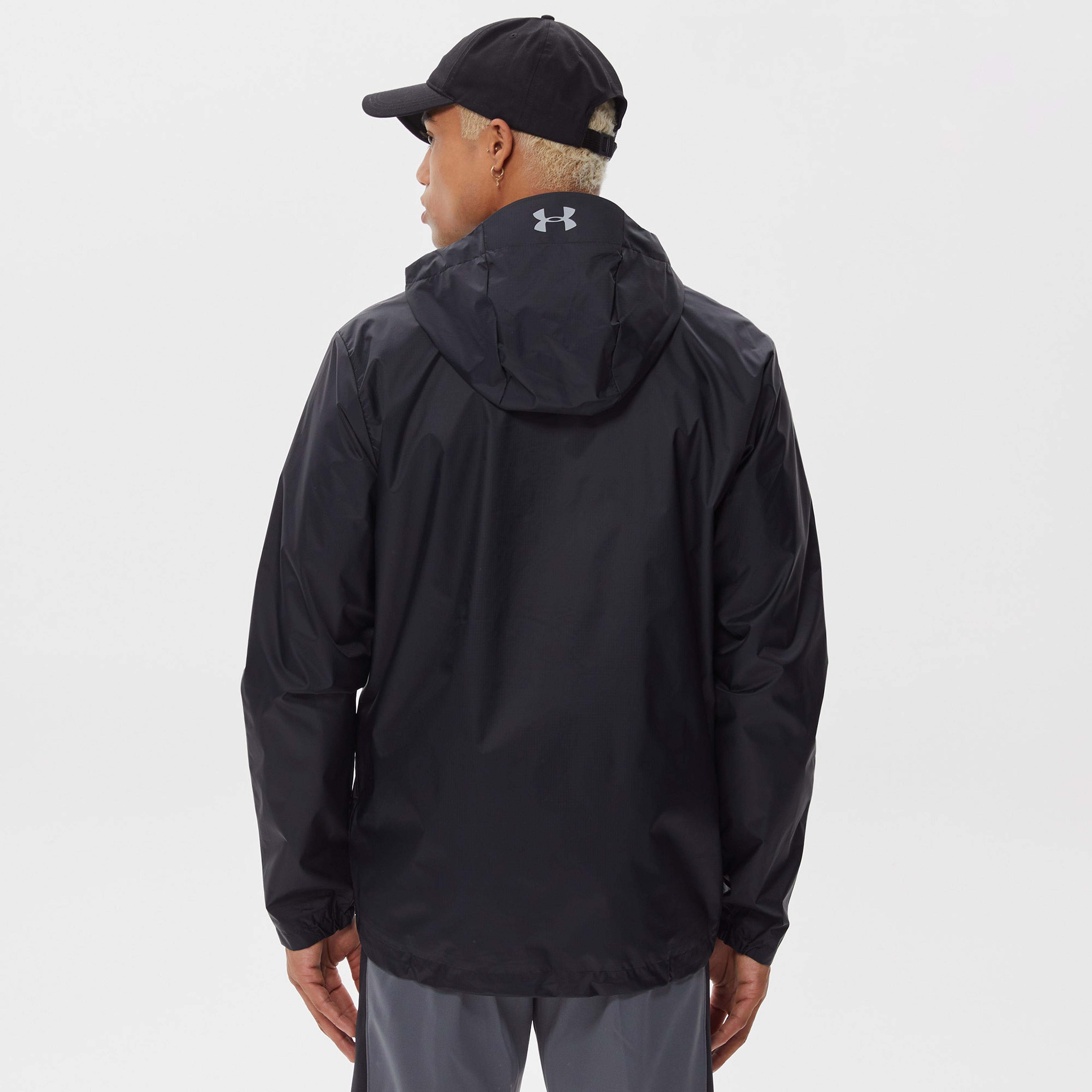 Under Armour Strm Forefront Rain Jkt Erkek Siyah Yağmurluk