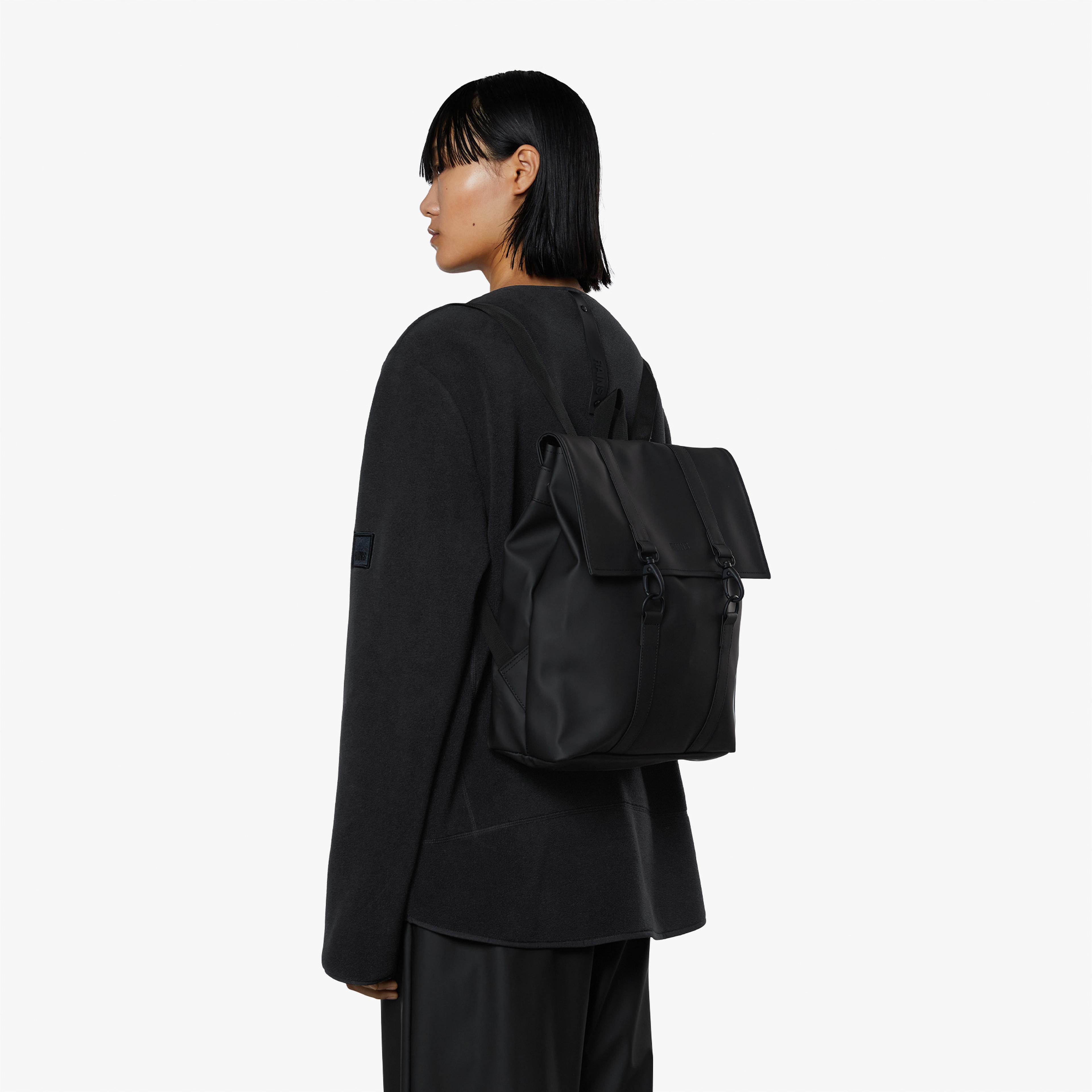 Rains MSN Bag Mini Unisex Siyah Sırt Çantası