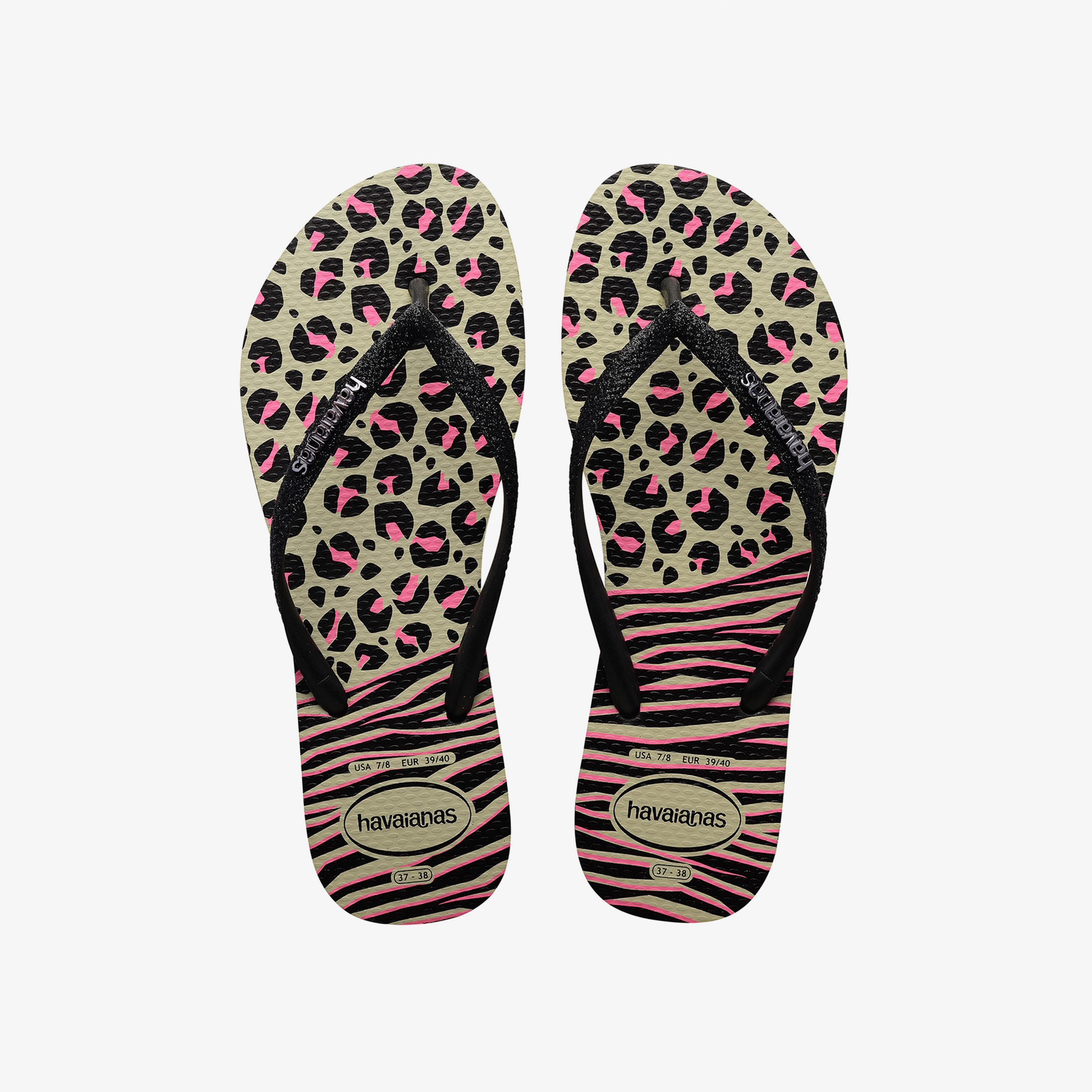 Havaianas Slim Animals Kadın Siyah Terlik
