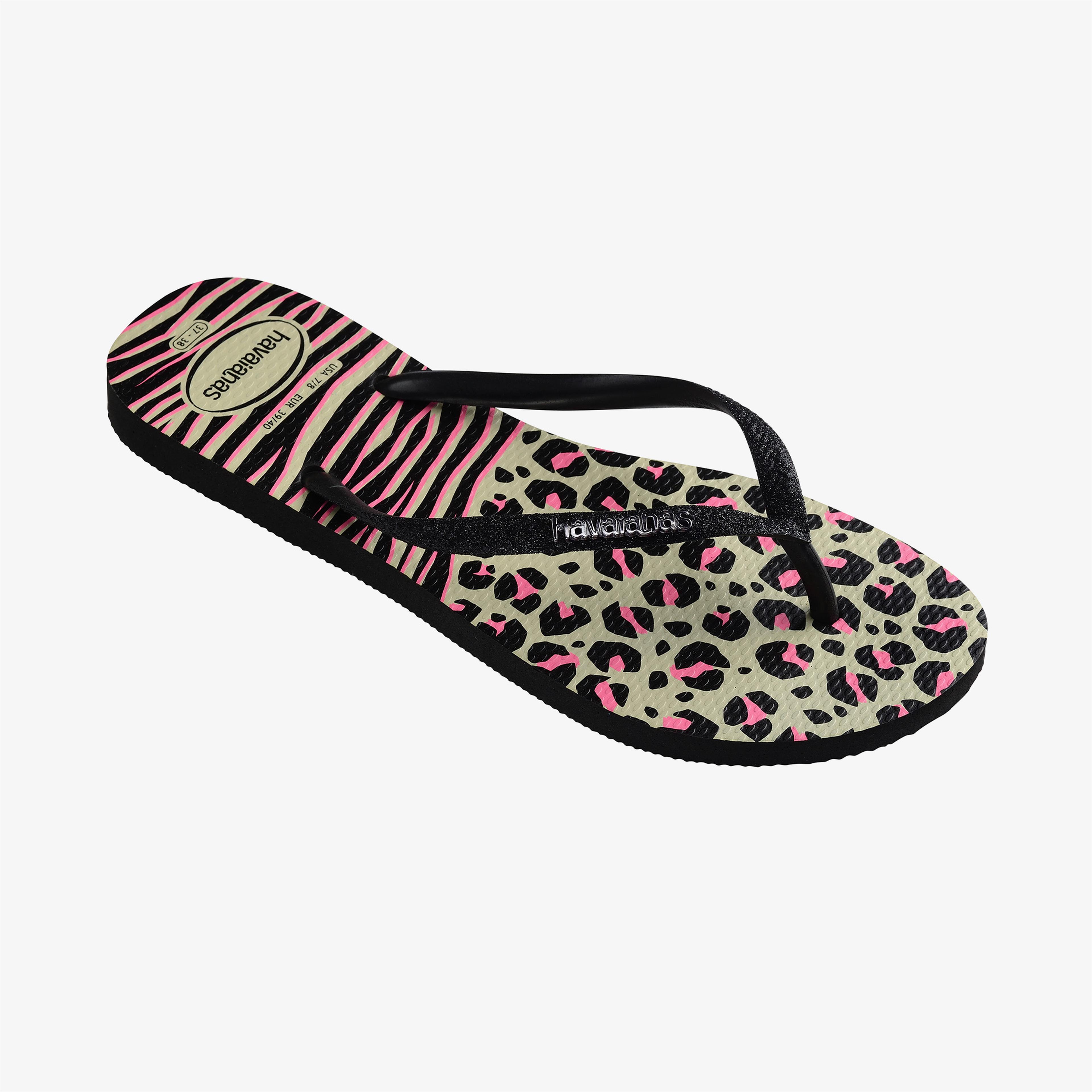Havaianas Slim Animals Kadın Siyah Terlik