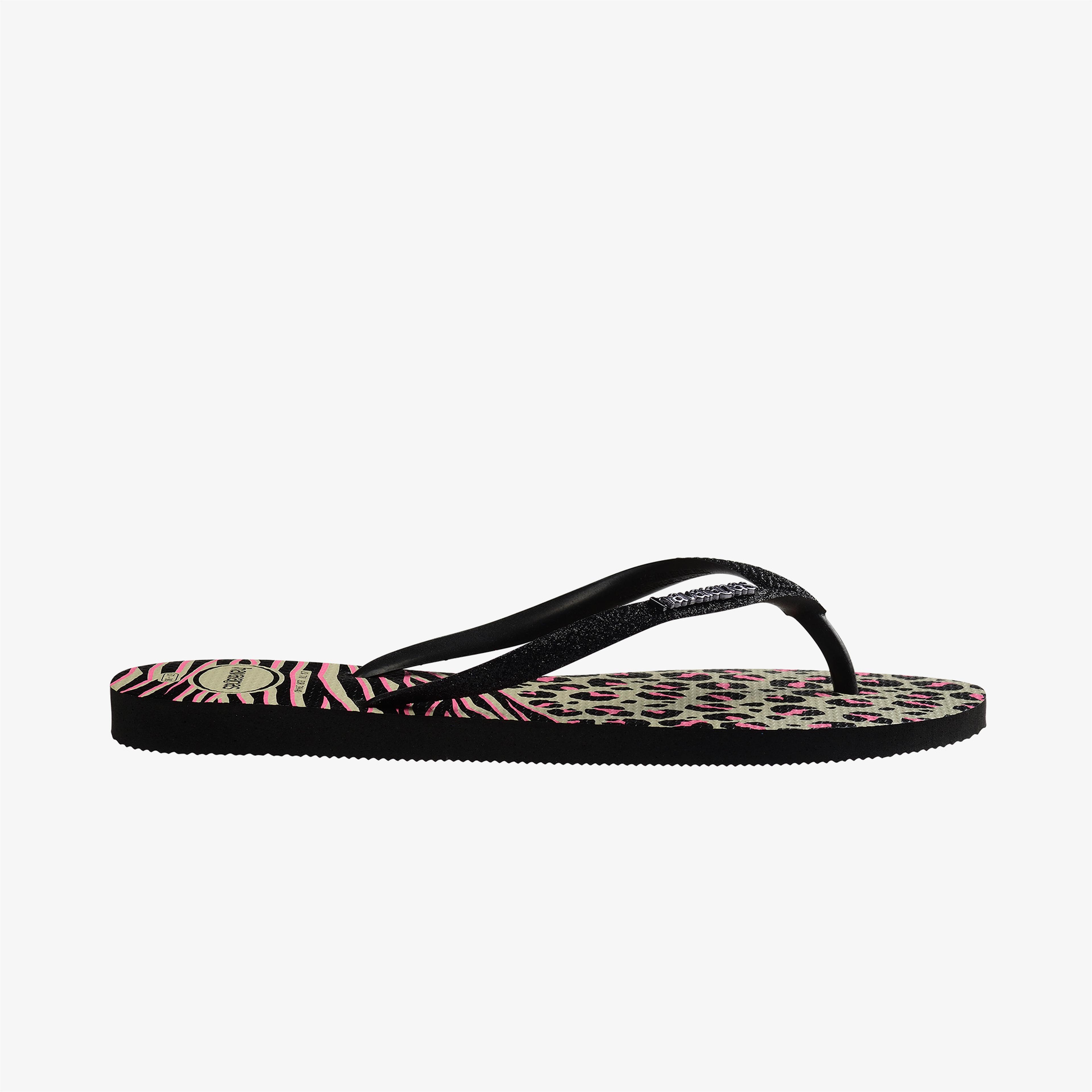 Havaianas Slim Animals Kadın Siyah Terlik