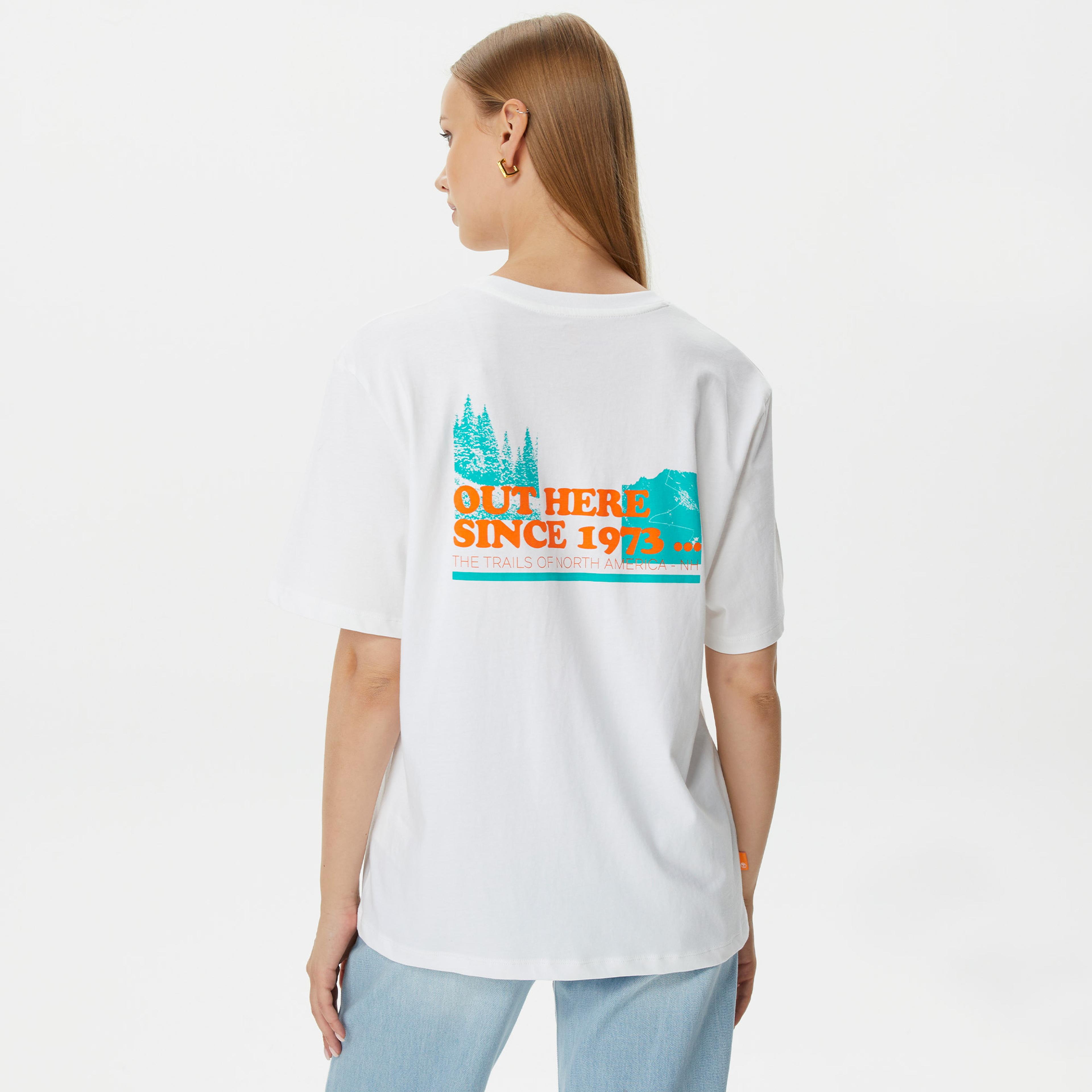 Timberland Out Here Back Kadın Beyaz T-Shirt