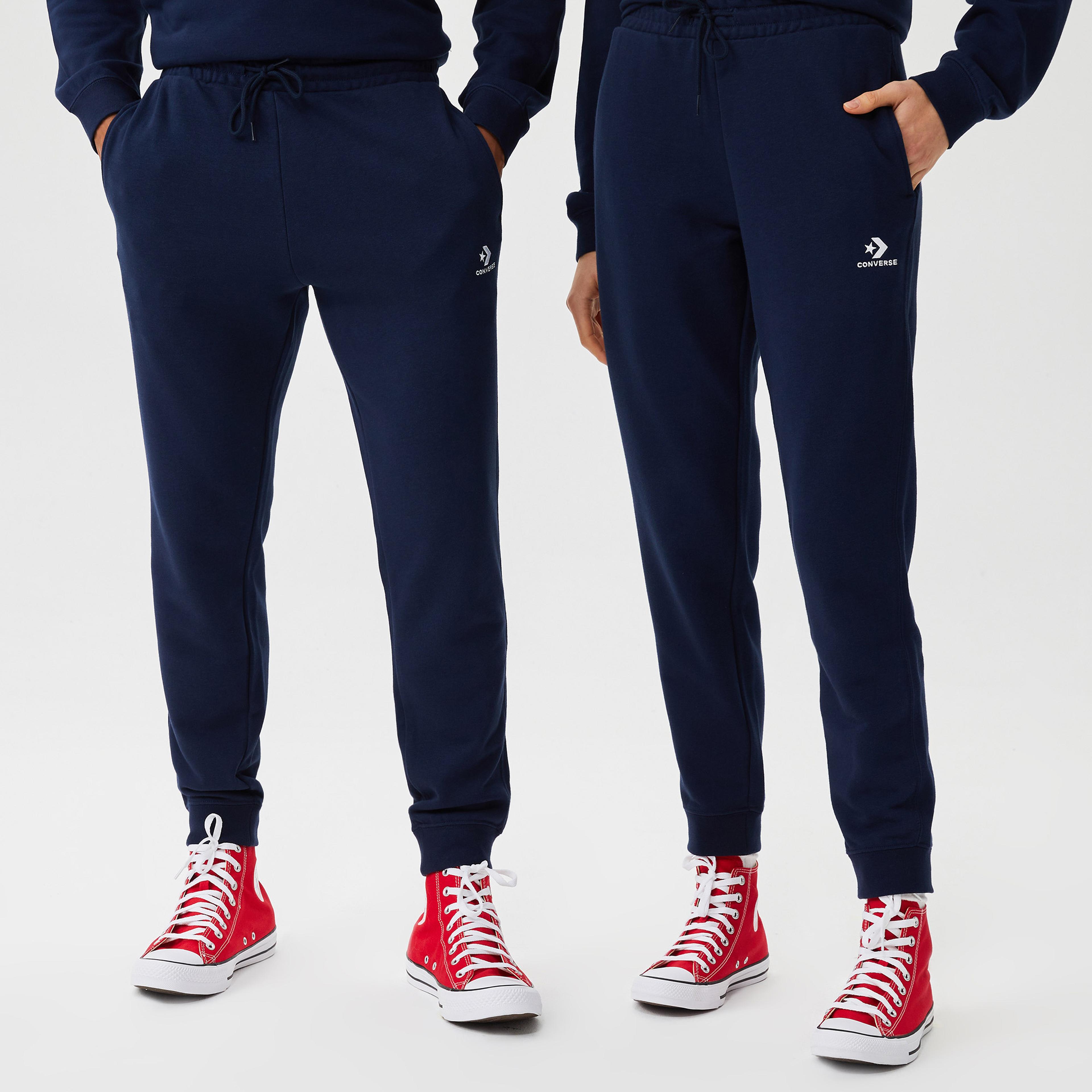 Converse Go-To Embroidered Star Chevron French Terry Unisex Lacivert Eşofman Altı