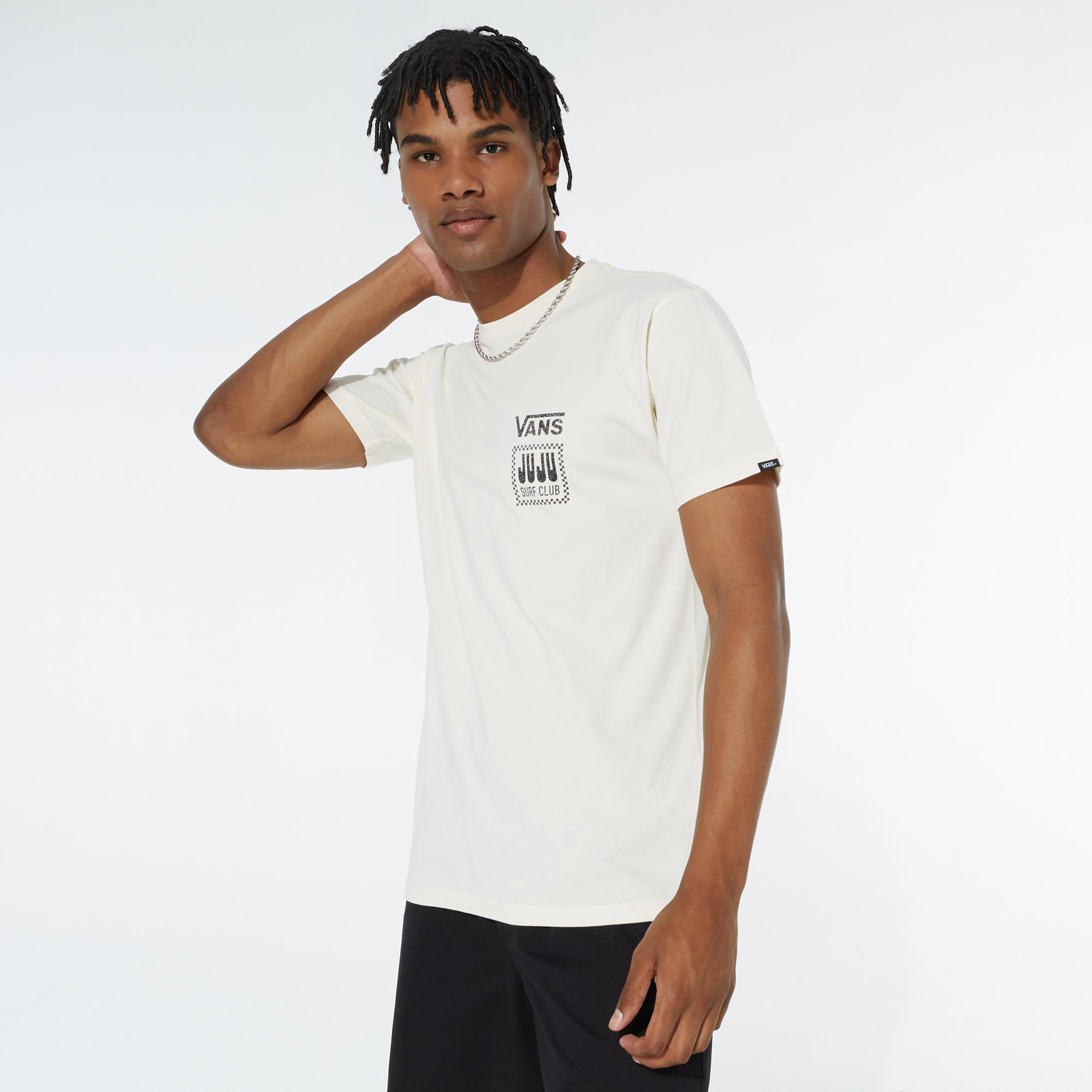 Vans Juju Surf Club Erkek Beyaz T-Shirt