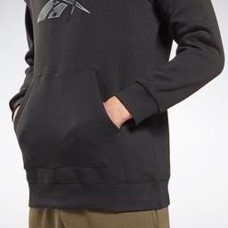 Reebok Identity Camo Big Logo Erkek Siyah Sweatshirt
