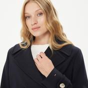 Tommy Hilfiger Wool Blend DB Peacoat Kadın Lacivert Kaban