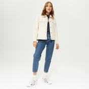Tommy Hilfiger Denim Straight Teddy Kadın Krem Rengi Ceket